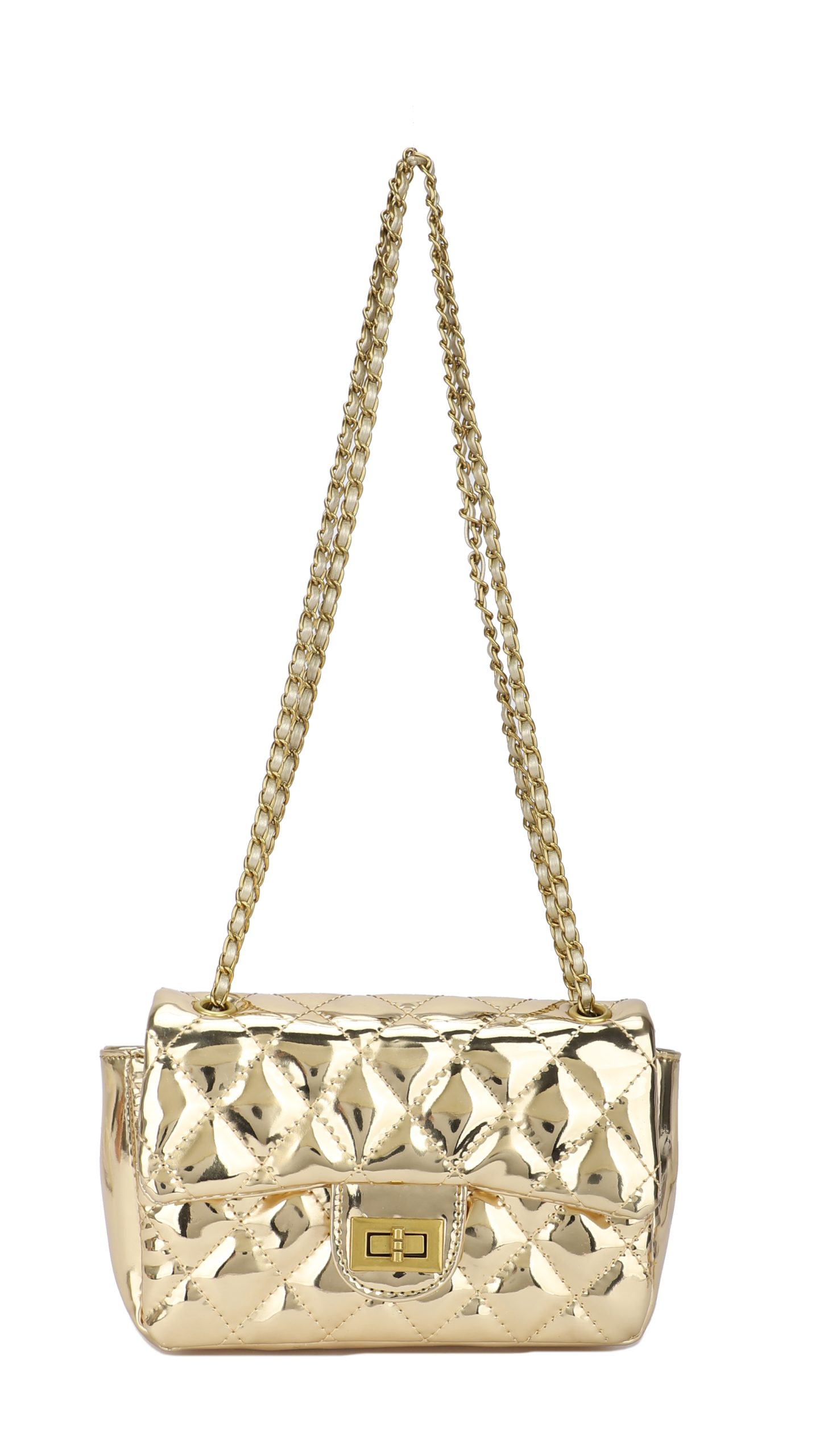 Γυναικείο Μεταλλικό καπιτονέ Χιαστί Τσαντάκι Phil F PH4340 Χρυσό Γυναικείο Μεταλλικό καπιτονέ Χιαστί Τσαντάκι Phil F PH4340 Χρυσό