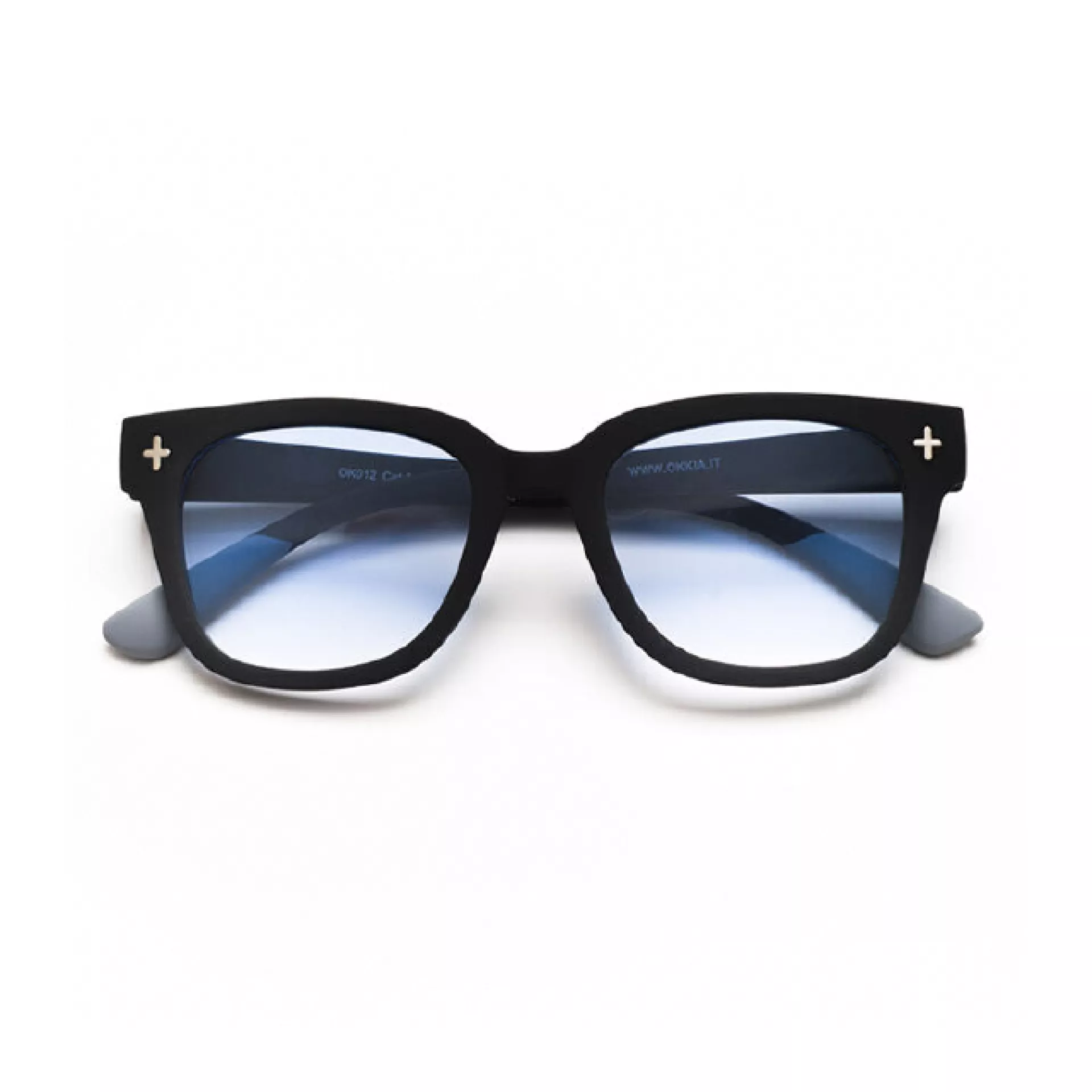 Okkia γυαλιά ηλίου Giovanni – Black and grey (blue lenses)