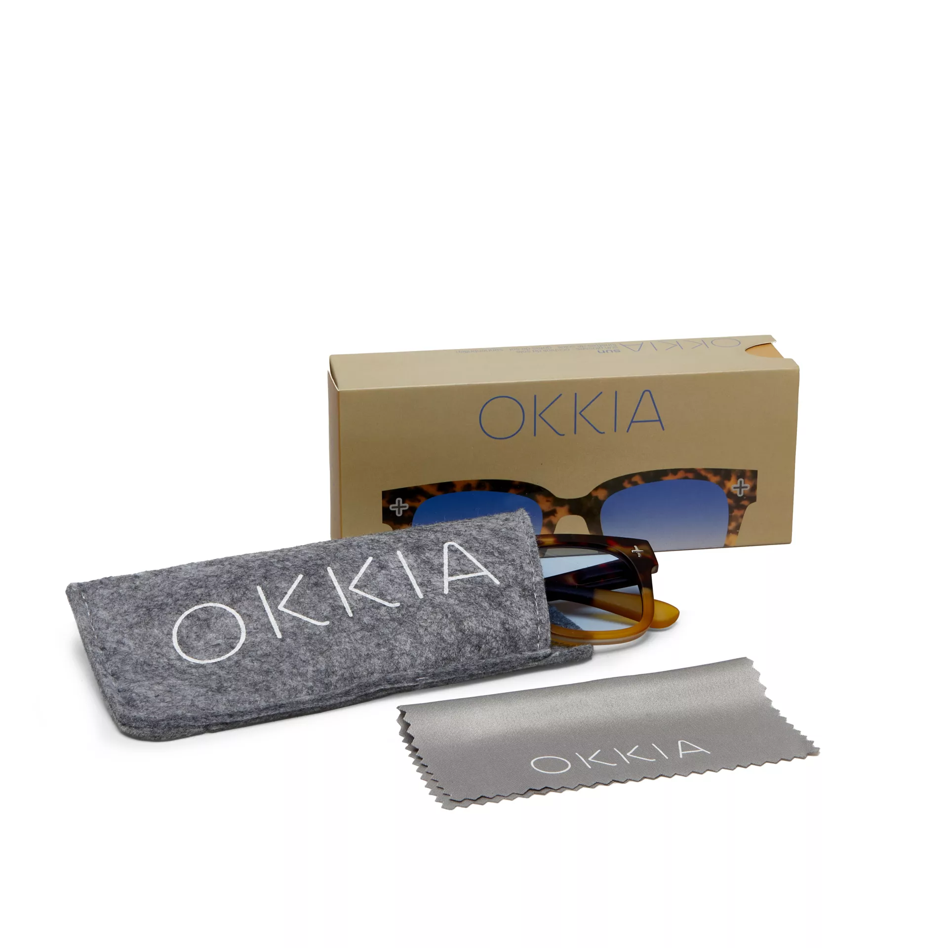Okkia γυαλιά ηλίου Giovanni - Unisex Havana Yellow (blue lenses)