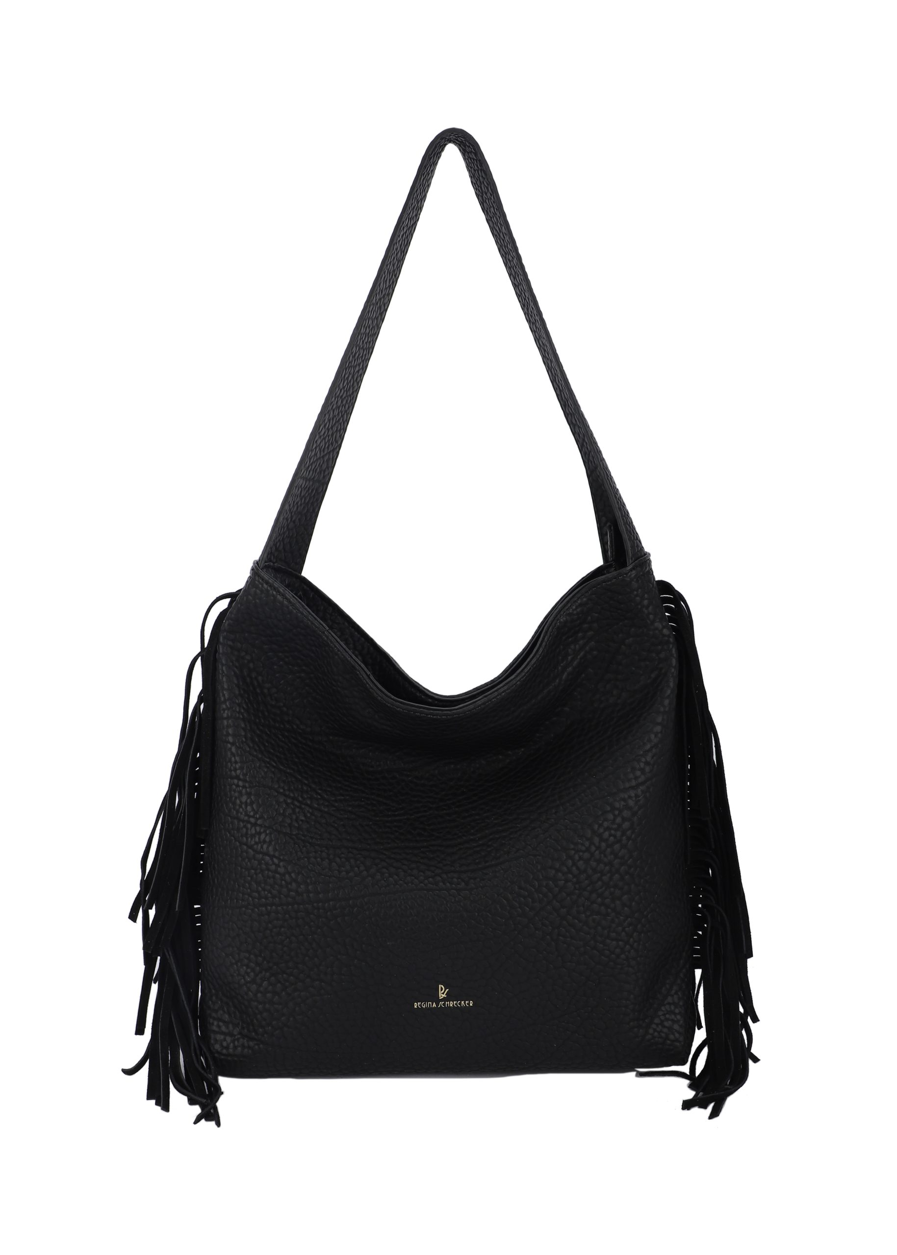 Γυναικεία δερμάτινη  Τσάντα Ώμου Χιαστί Regina Schrecker RS 4210 Μαύρo