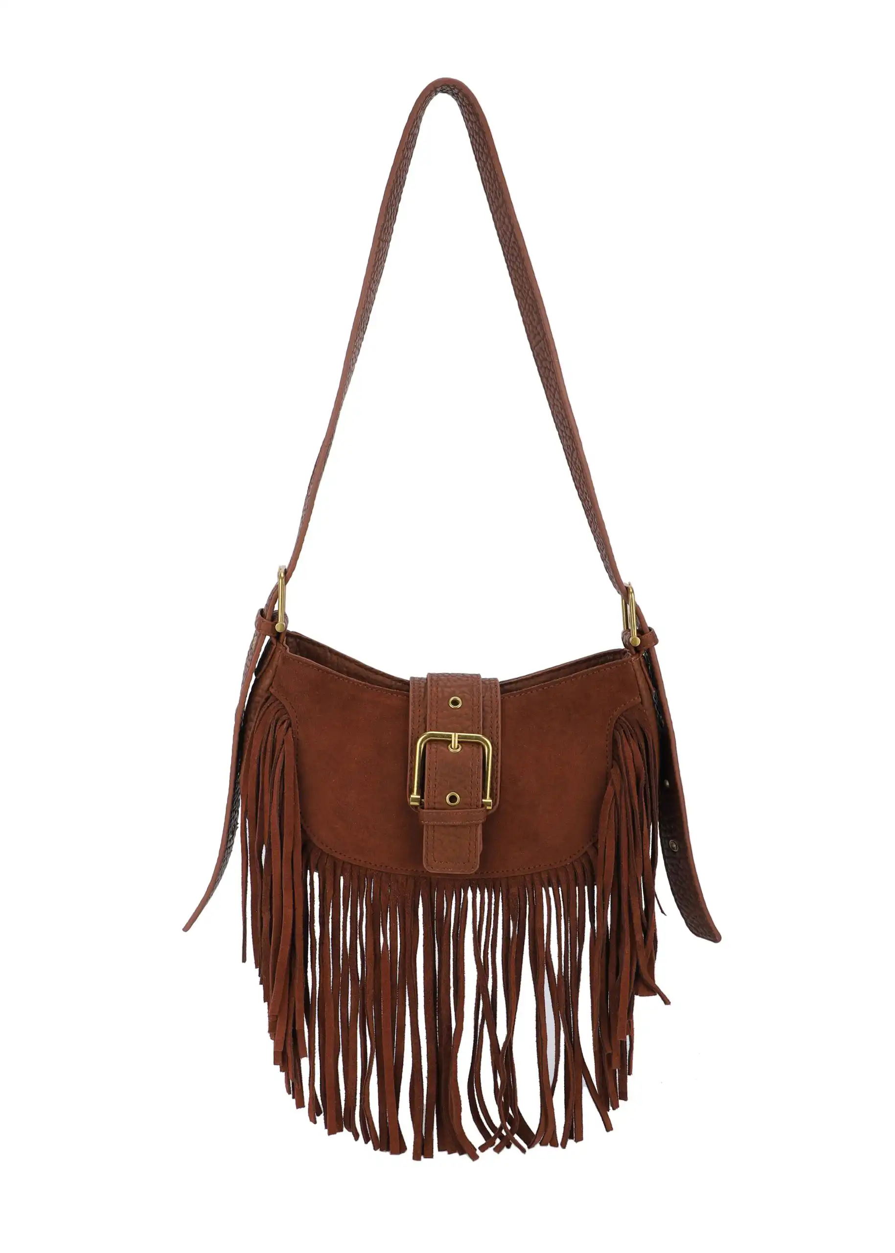 Γυναικεία δερμάτινη Τσάντα Ώμου Χιαστί Regina Schrecker RS 4211 Καφέ