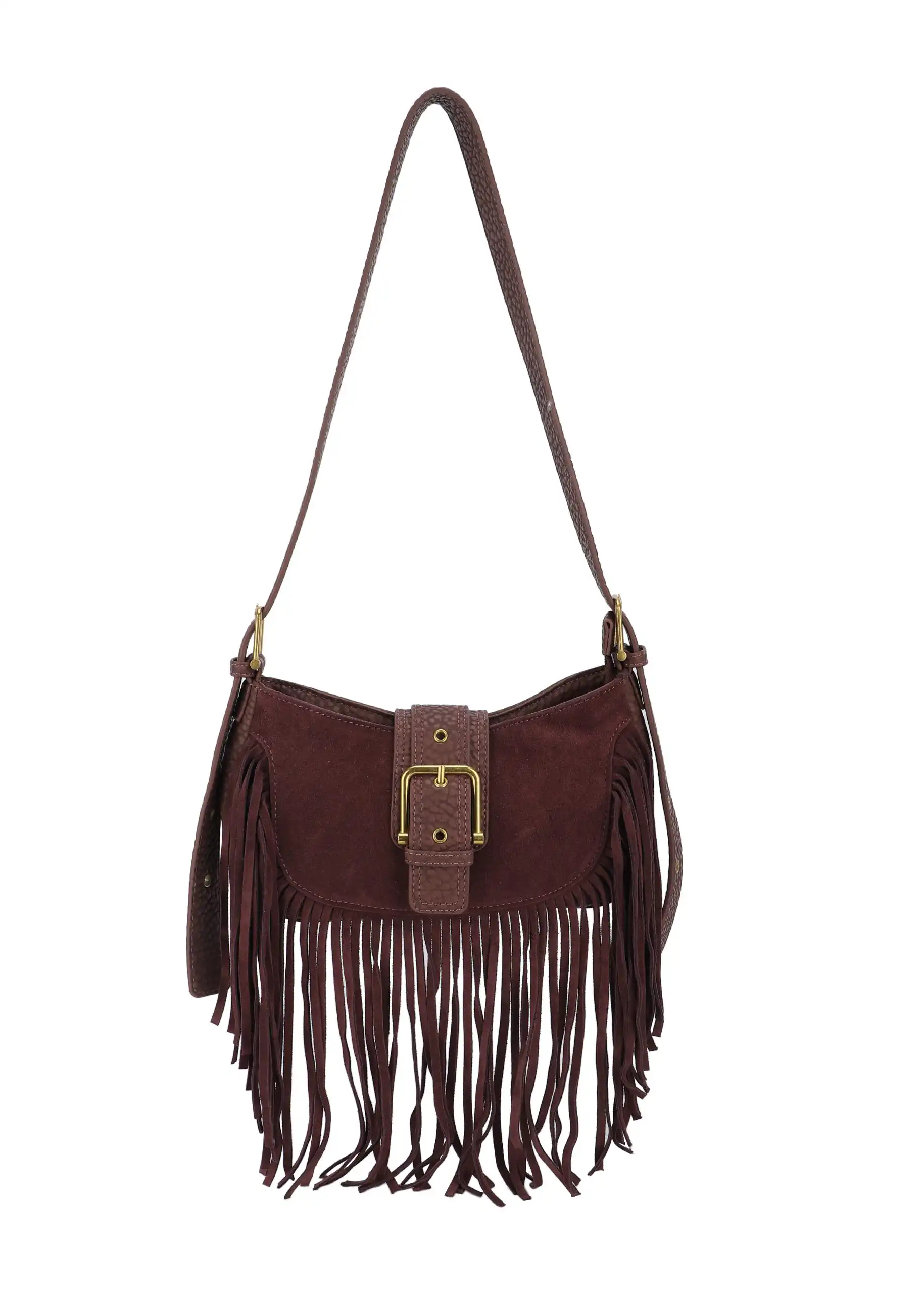 Γυναικεία δερμάτινη Τσάντα Ώμου Χιαστί Regina Schrecker RS 4211 Μπορντό