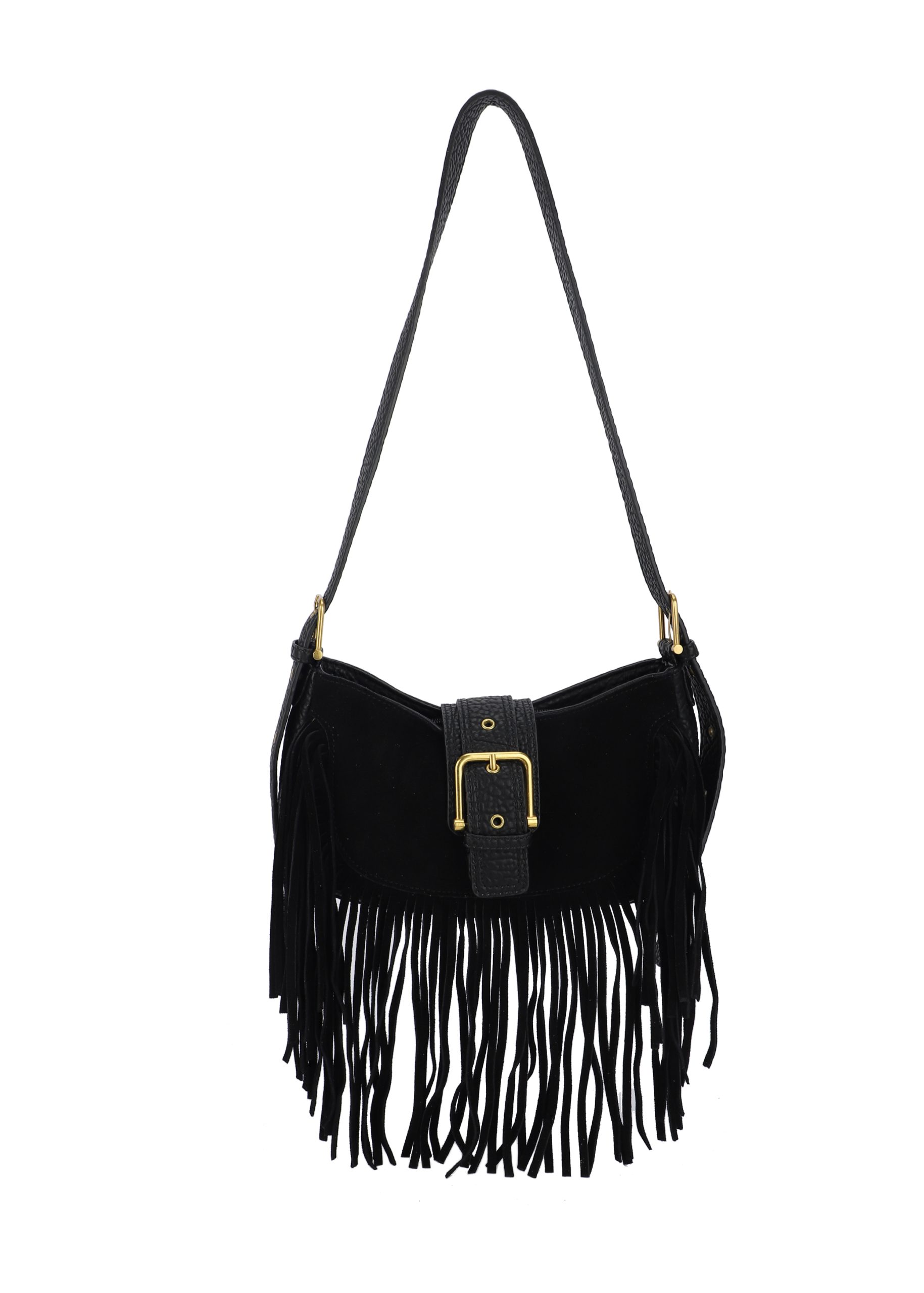 Γυναικεία δερμάτινη Τσάντα Ώμου Χιαστί Regina Schrecker RS 4211 Μαύρη