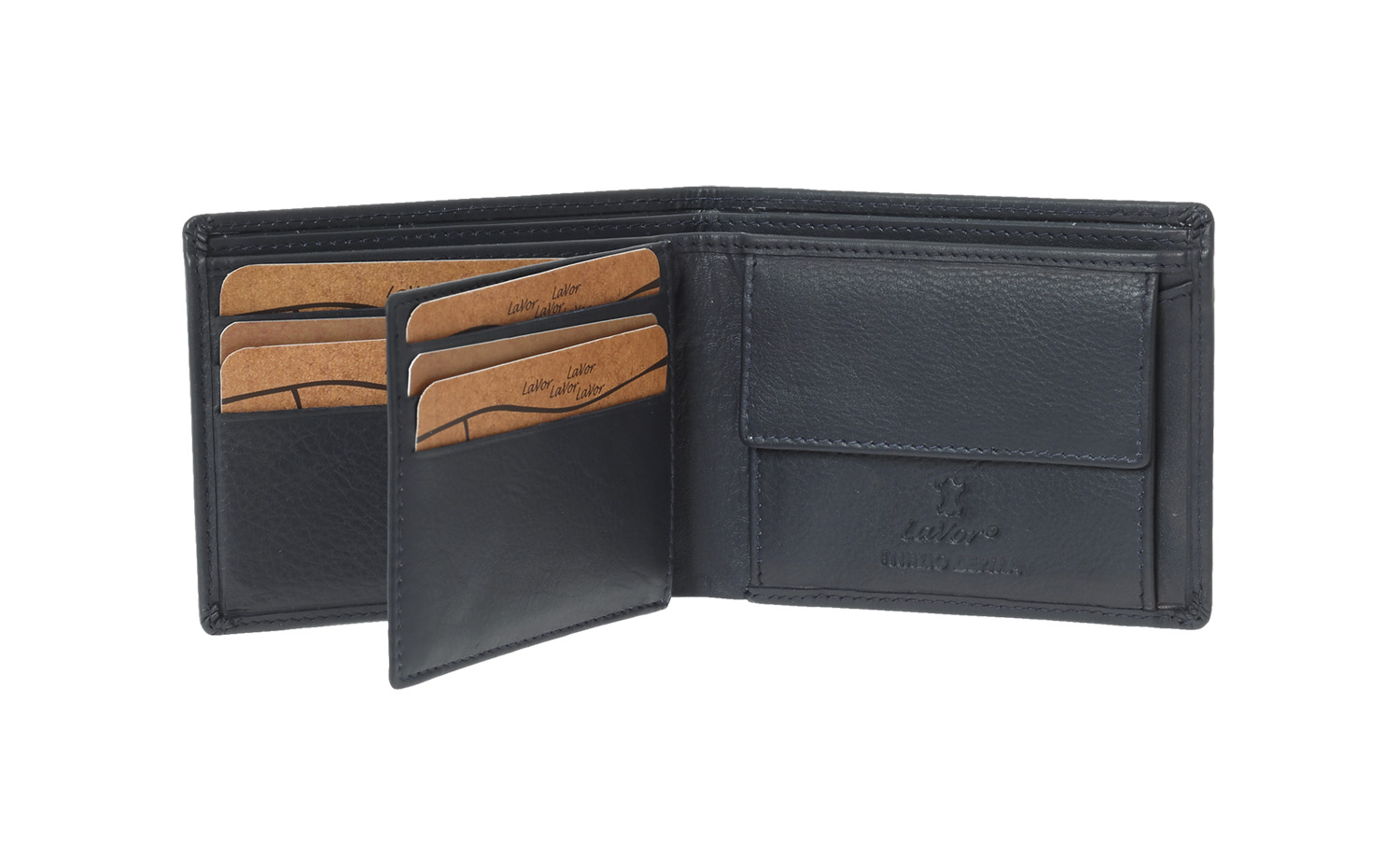 Ανδρικό Δερμάτινο Πορτοφόλι Lavor 2122 Μπλε