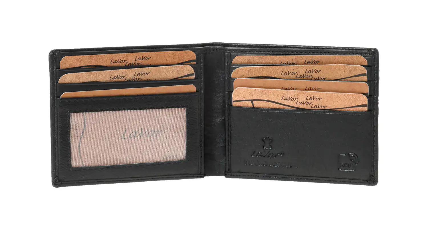 Ανδρικό Δερμάτινο Πορτοφόλι Lavor 2125 Μαύρο