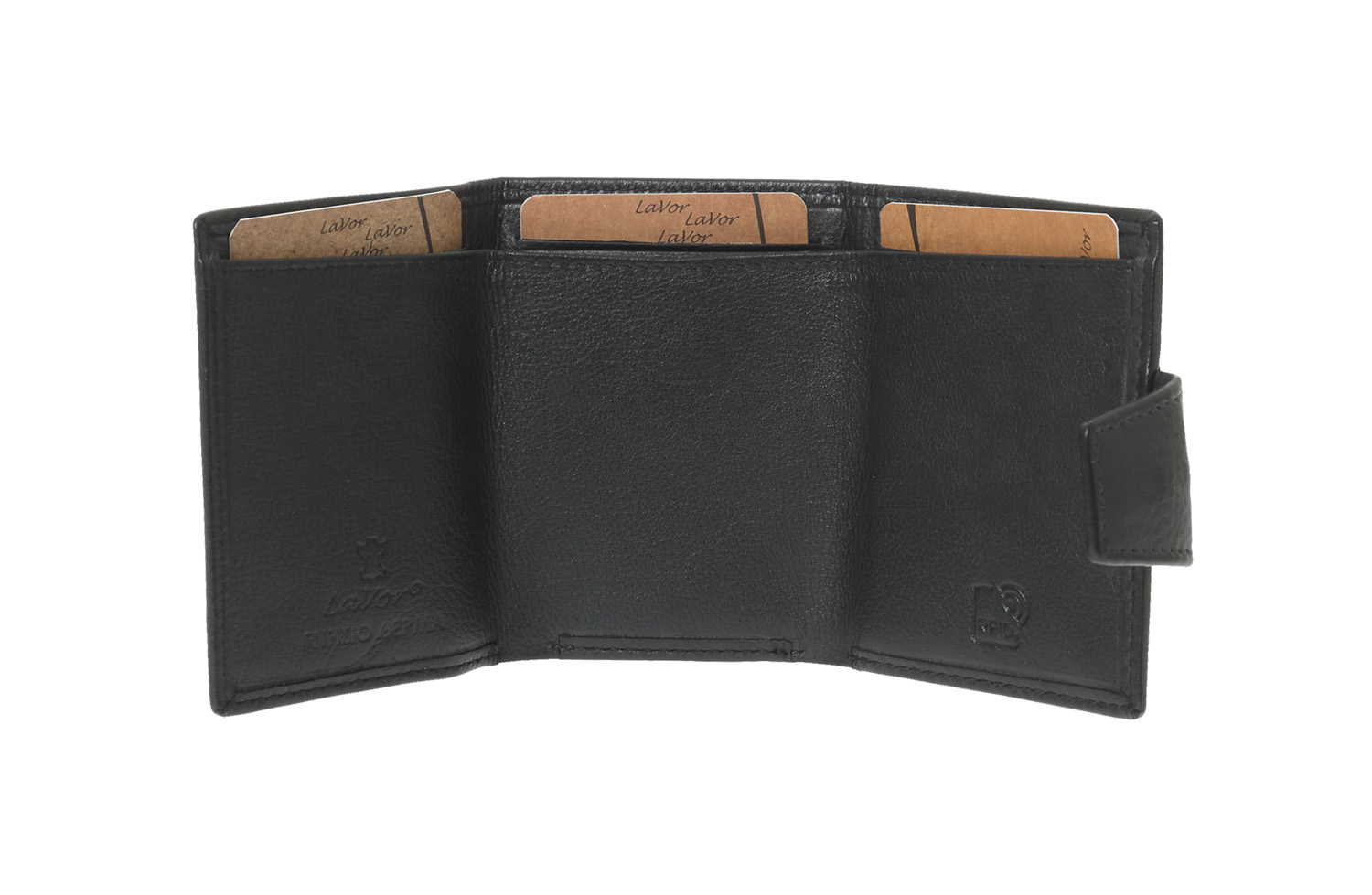 Ανδρικό Δερμάτινο Πορτοφόλι Lavor 2126 Μαύρο
