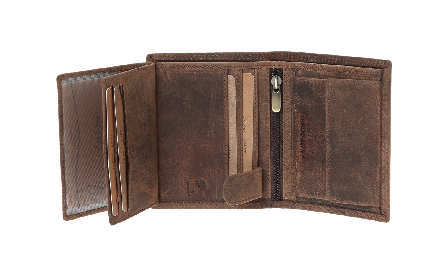 Ανδρικό Δερμάτινο Πορτοφόλι Lavor 2127 Καφέ Ανδρικό Δερμάτινο Πορτοφόλι Lavor 2127 Καφέ