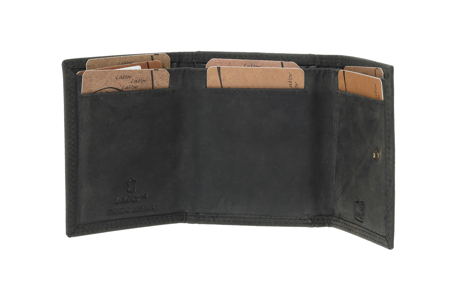 Ανδρικό Δερμάτινο Πορτοφόλι Lavor 2128 Μαύρο