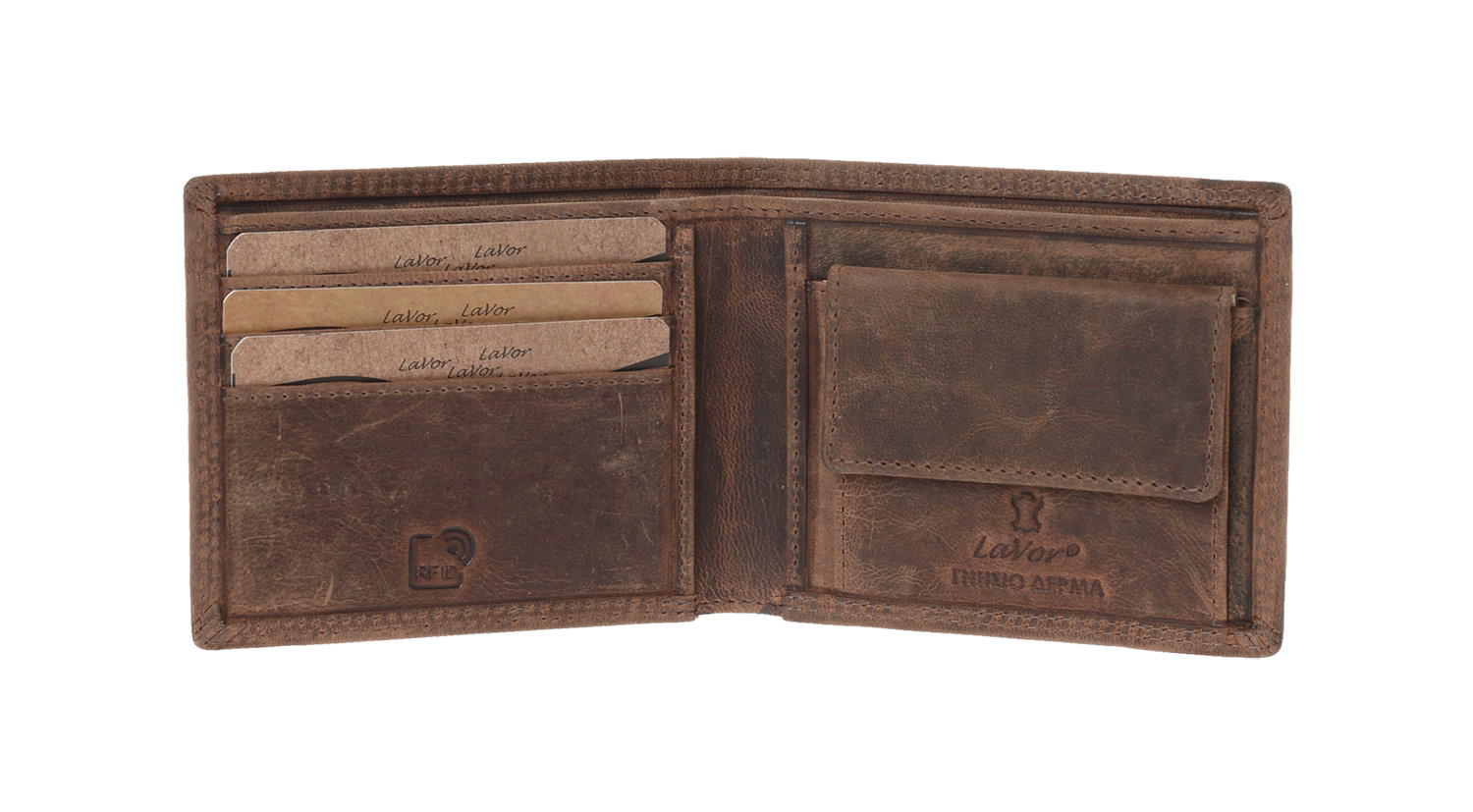 Ανδρικό Δερμάτινο Πορτοφόλι Lavor 2129 Καφέ Ανδρικό Δερμάτινο Πορτοφόλι Lavor 2129 Καφέ