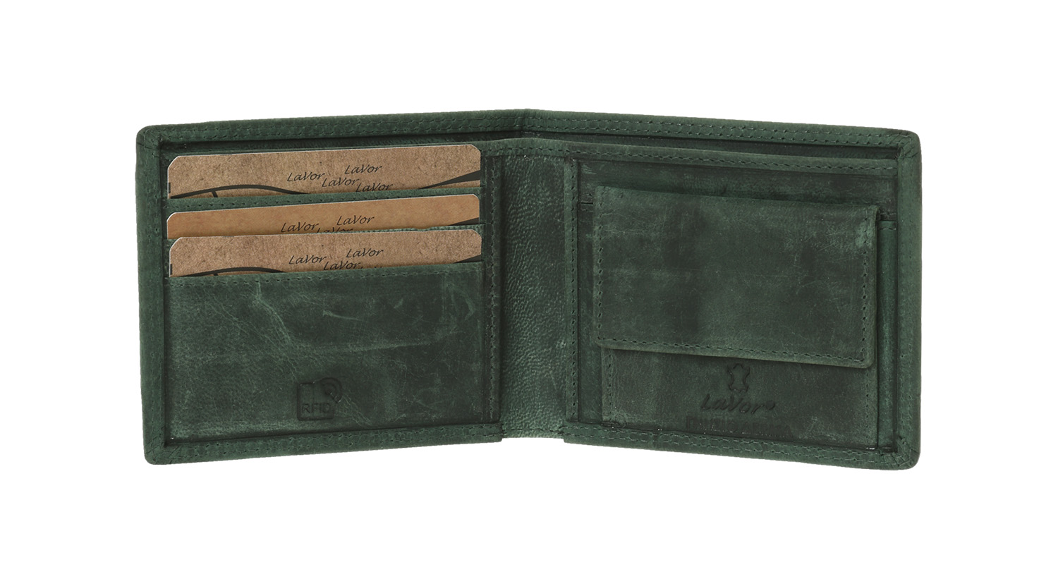 Ανδρικό Δερμάτινο Πορτοφόλι Lavor 2129 Λαδί