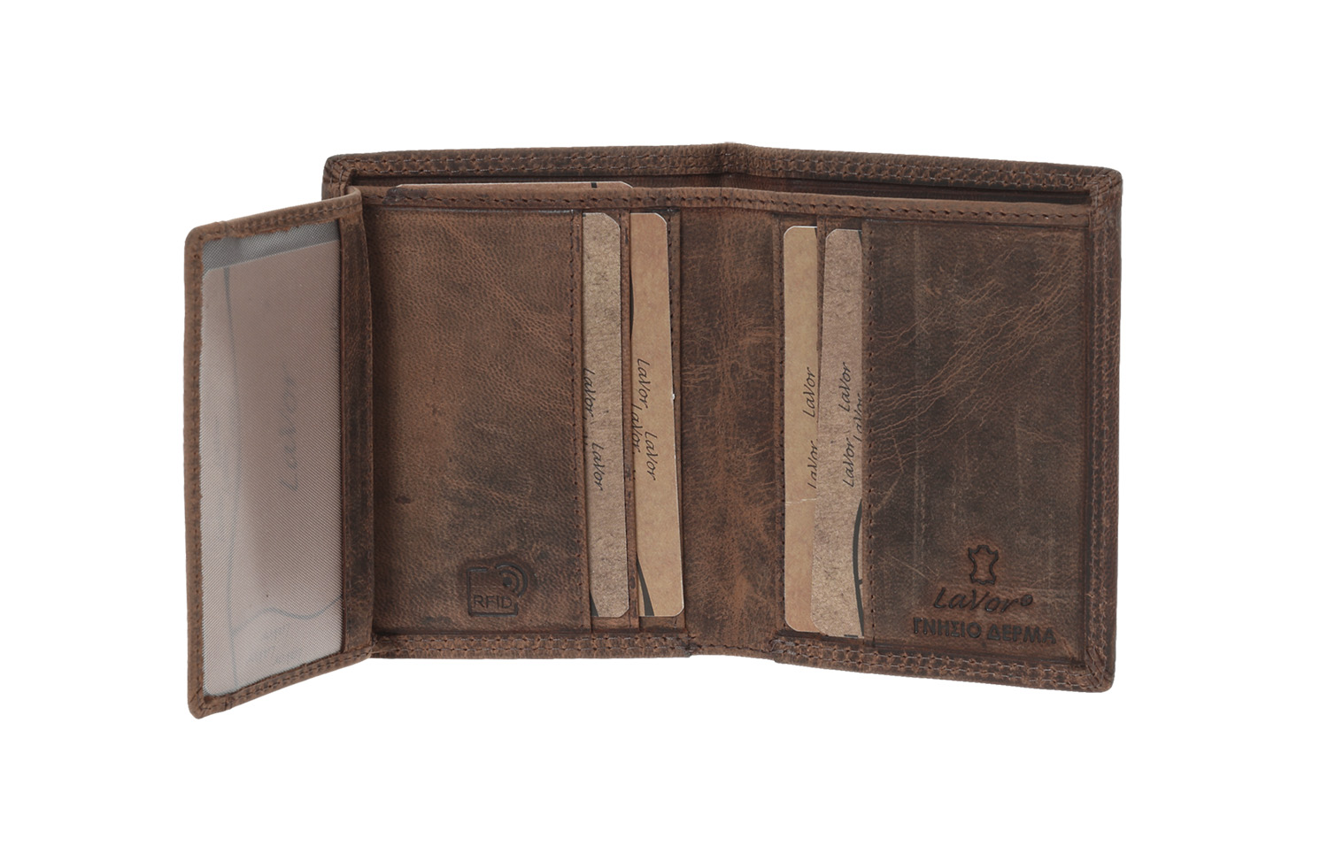 Ανδρικό Δερμάτινο Πορτοφόλι Lavor 2130 Καφέ