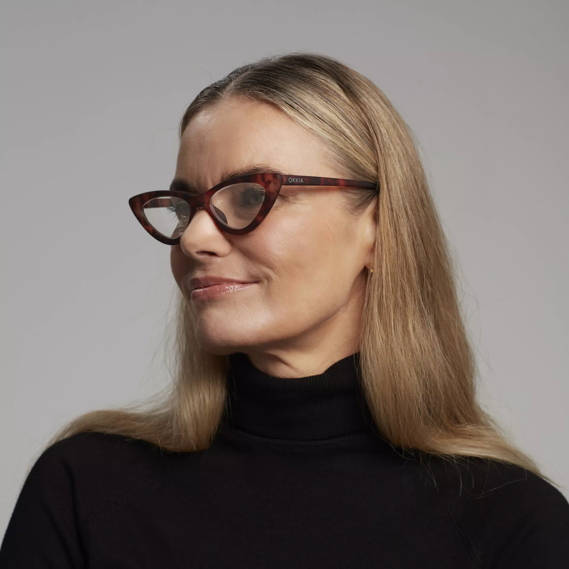 Γυαλιά διαβάσματος πρεσβυωπίας okkia Adriana Small Cat Eye - Classic Havana