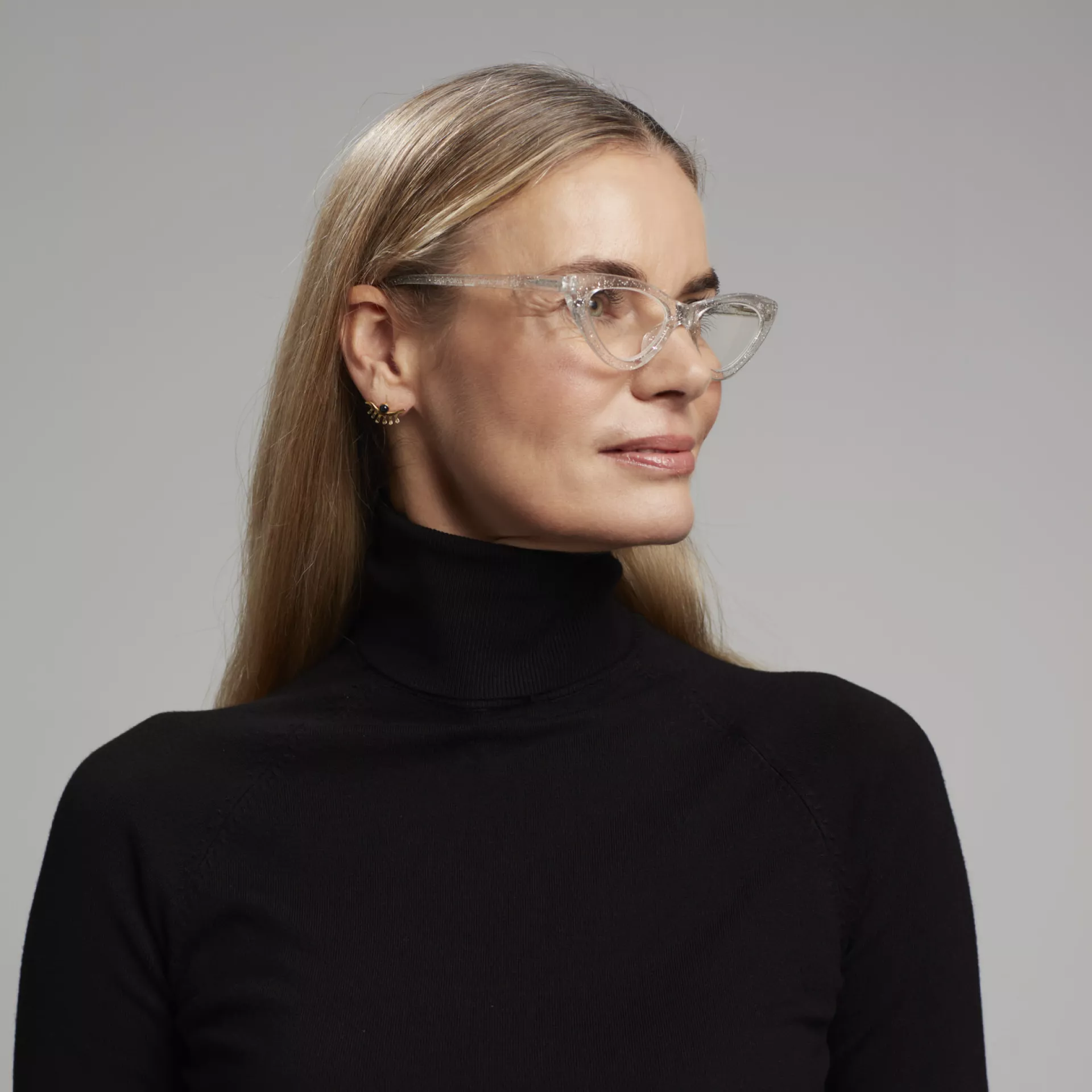 Γυαλιά διαβάσματος πρεσβυωπίας okkia Adriana Small Cat Eye - Silver glitter