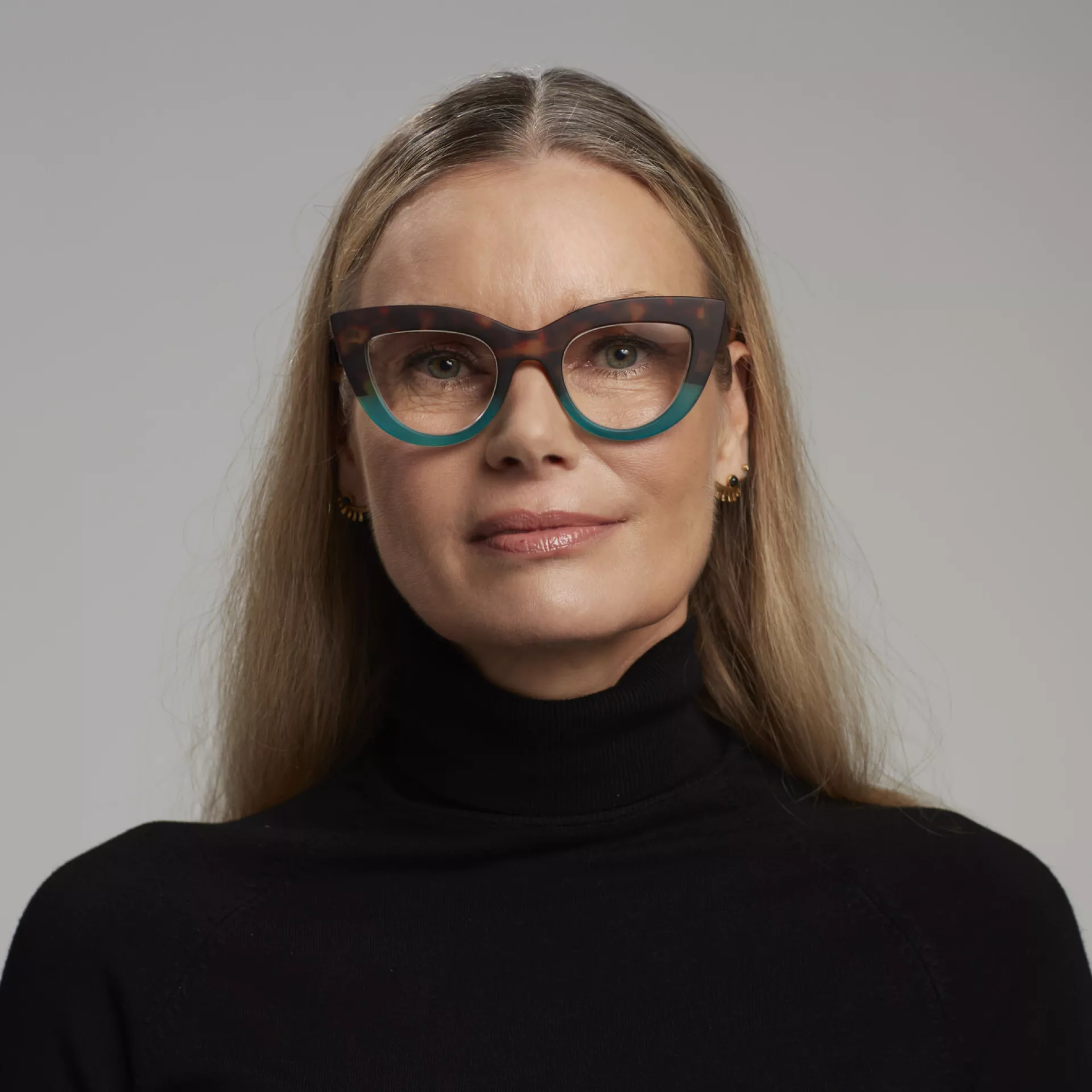 Γυαλιά διαβάσματος πρεσβυωπίας okkia Claudia Big Cat Eye - Havana and blue