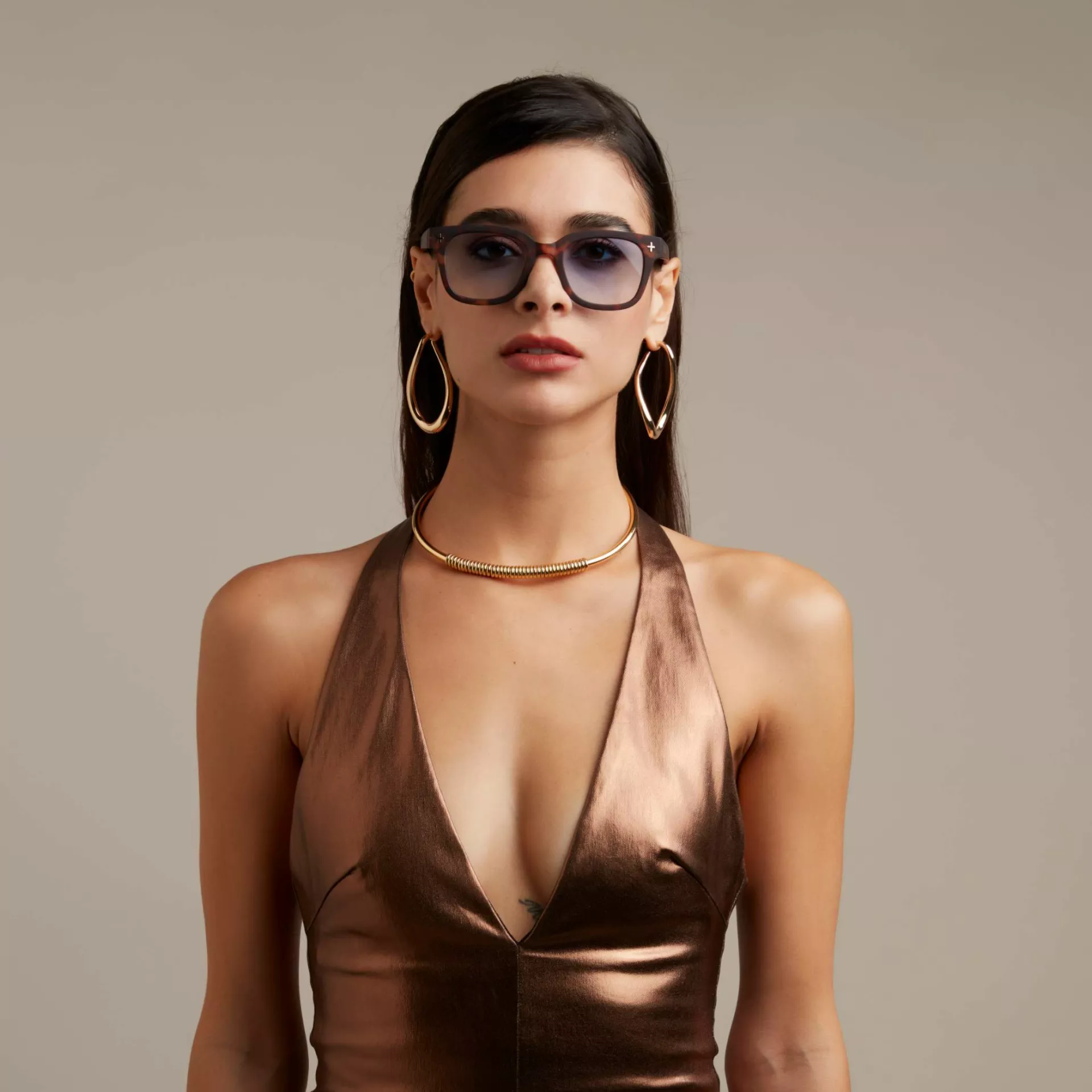 Okkia γυαλιά ηλίου Giovanni – Havana and blue (blue lenses)