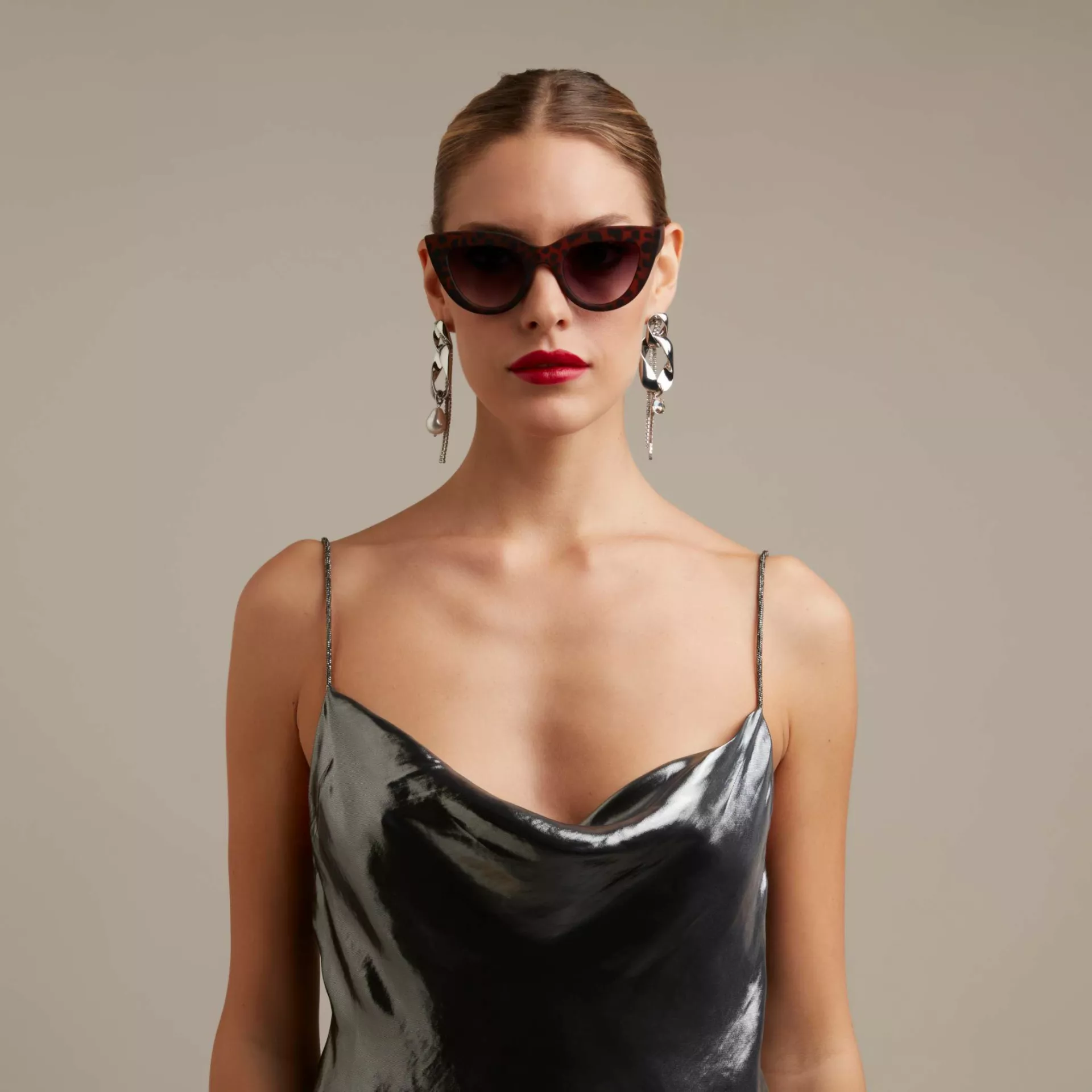 Okkia γυαλιά ηλίου Claudia Big Cat Eye - Tortoise