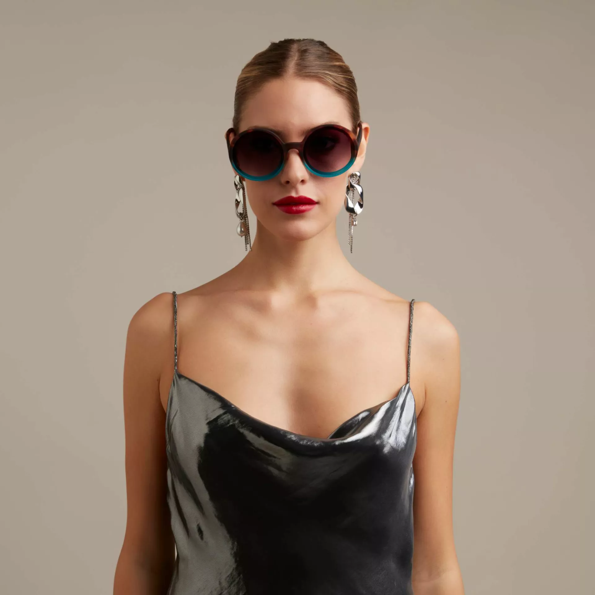 Okkia γυαλιά ηλίου Monica Round – Havana and blue Okkia γυαλιά ηλίου Monica Round – Havana and blue