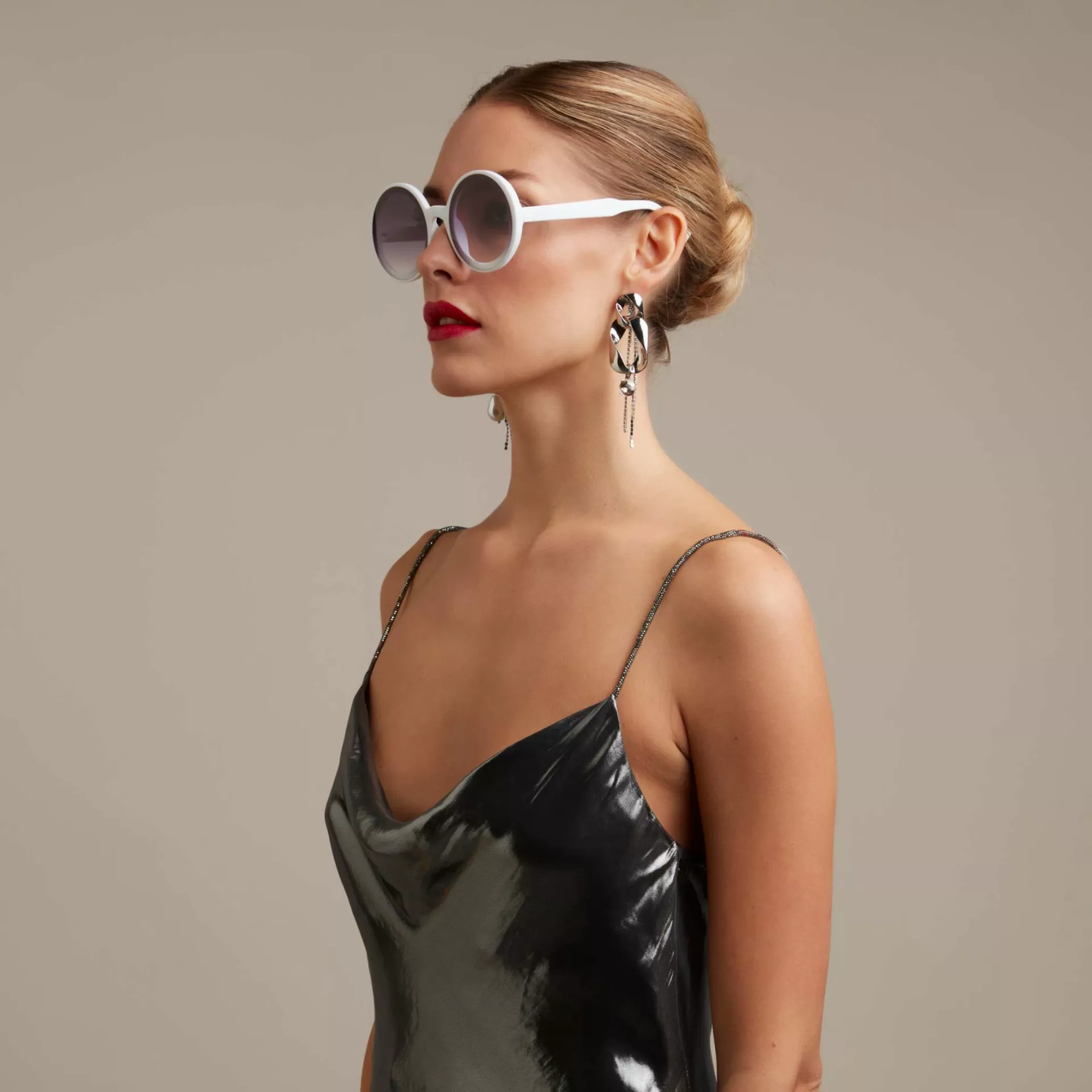 Okkia γυαλιά ηλίου Monica Round - Optical White