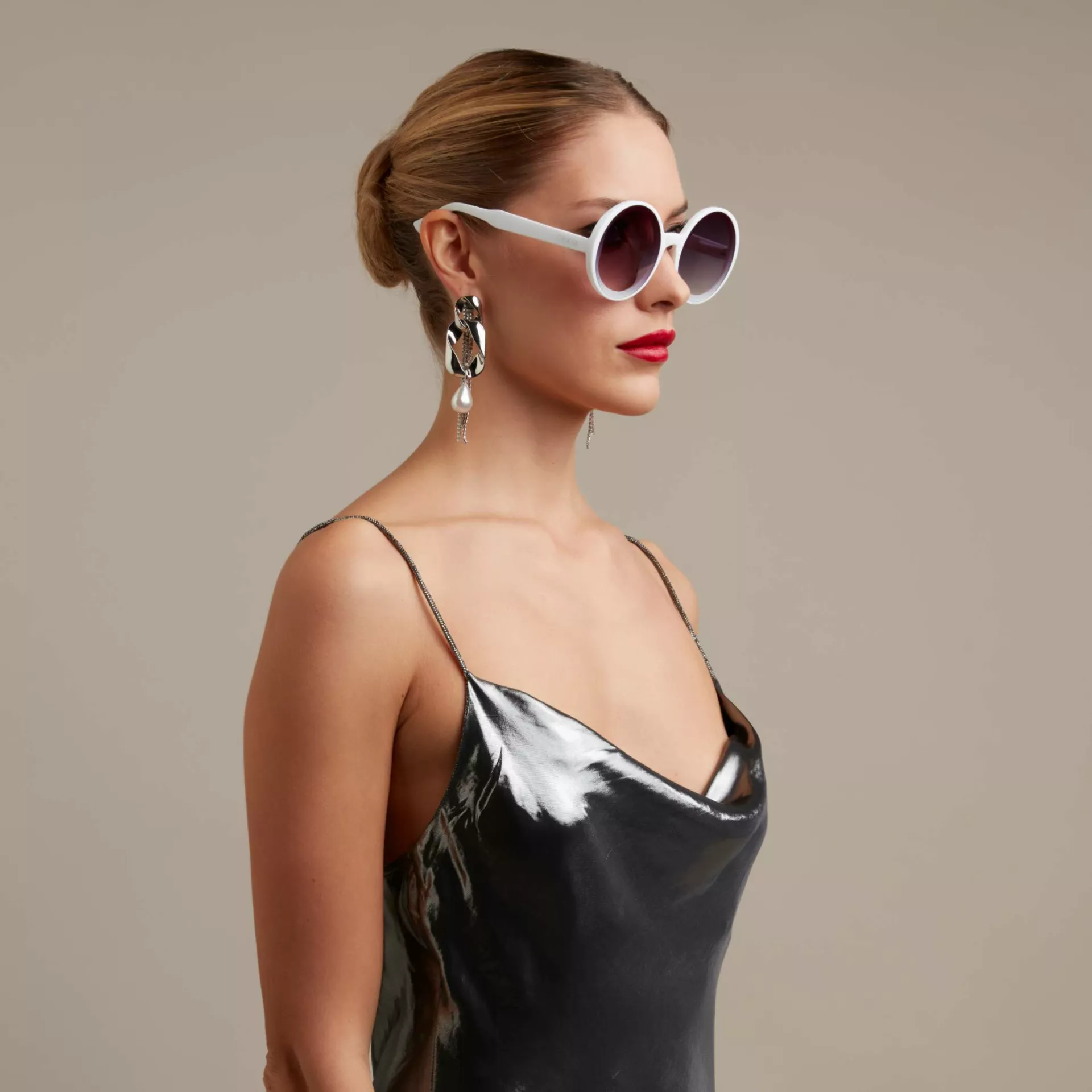 Okkia γυαλιά ηλίου Monica Round - Optical White