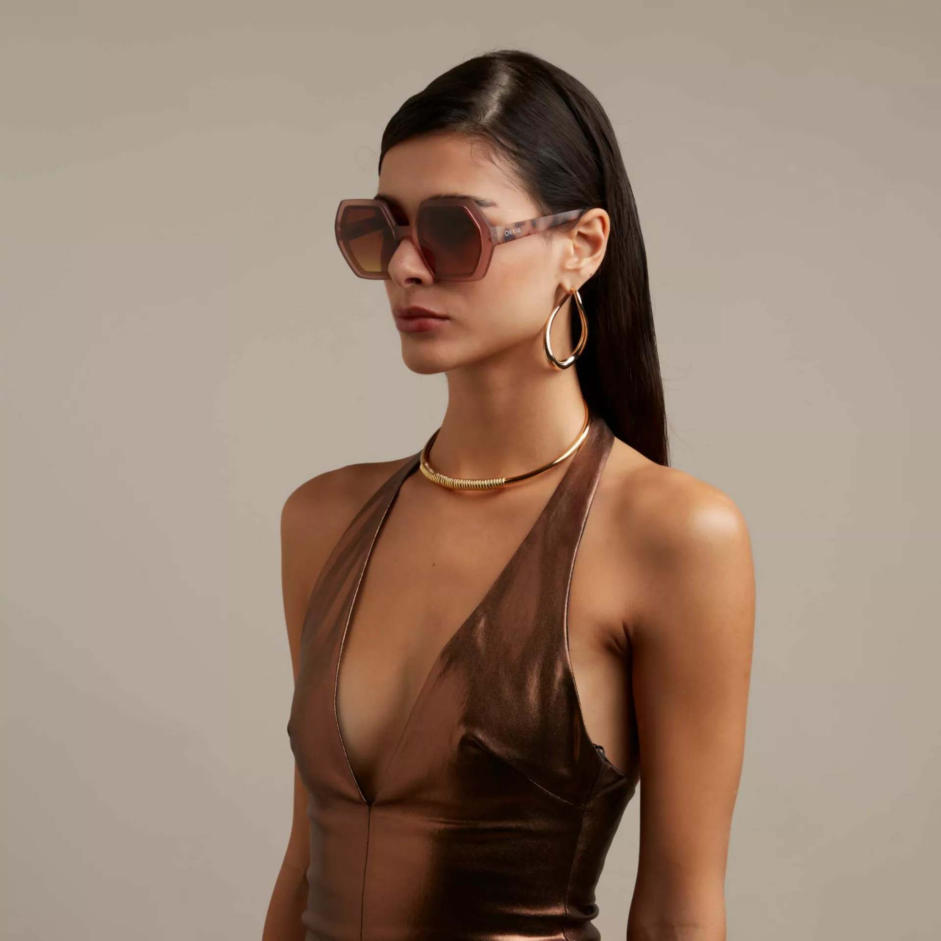 Okkia γυαλιά ηλίου Emma - Pink Havana