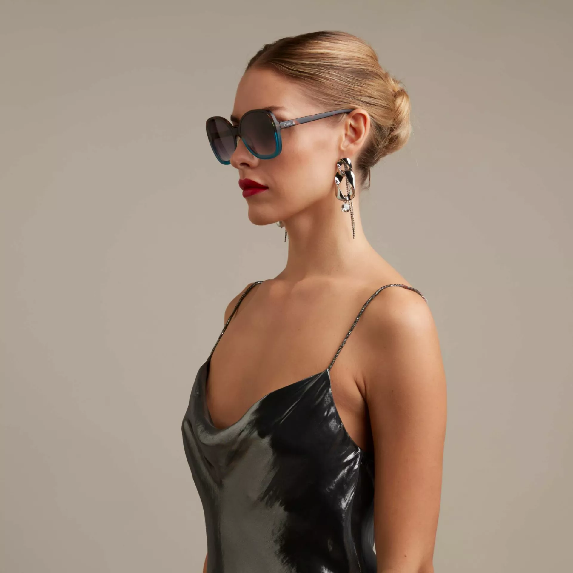 Okkia γυαλιά ηλίου Anna - Havana and blue