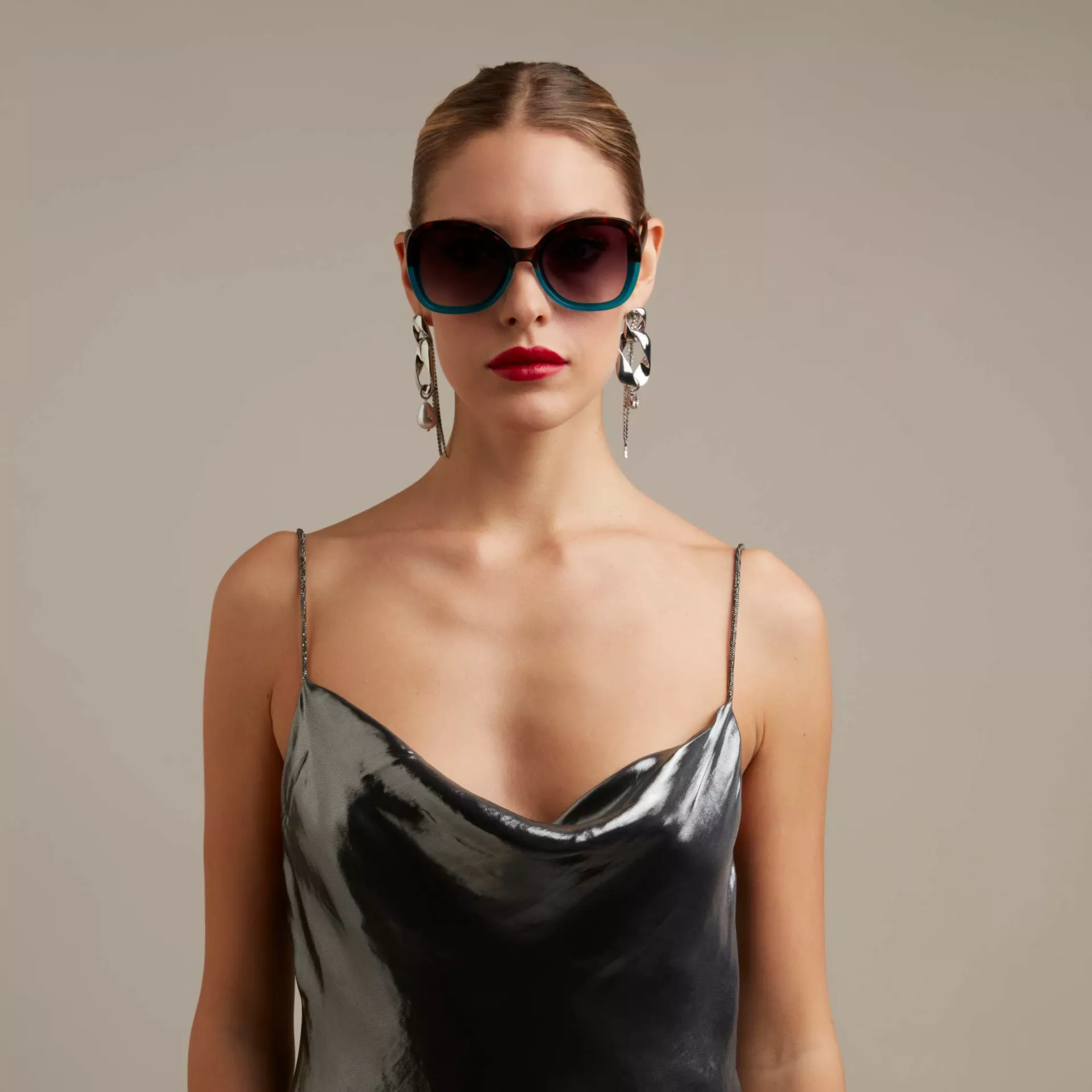 Okkia γυαλιά ηλίου Anna - Havana and blue