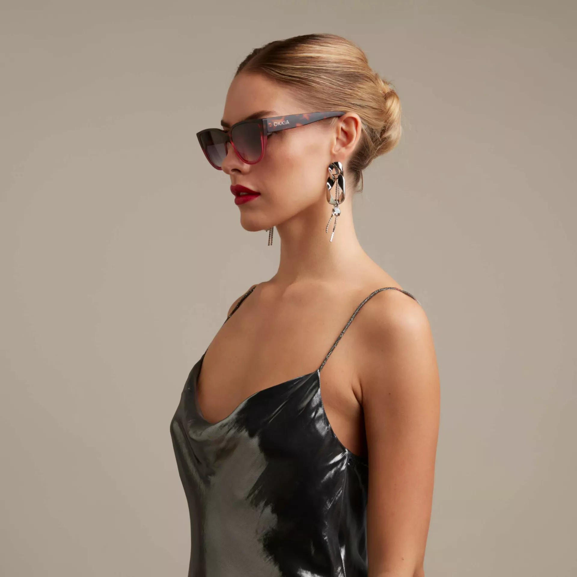 Okkia γυαλιά ηλίου Silvia - Havana pink