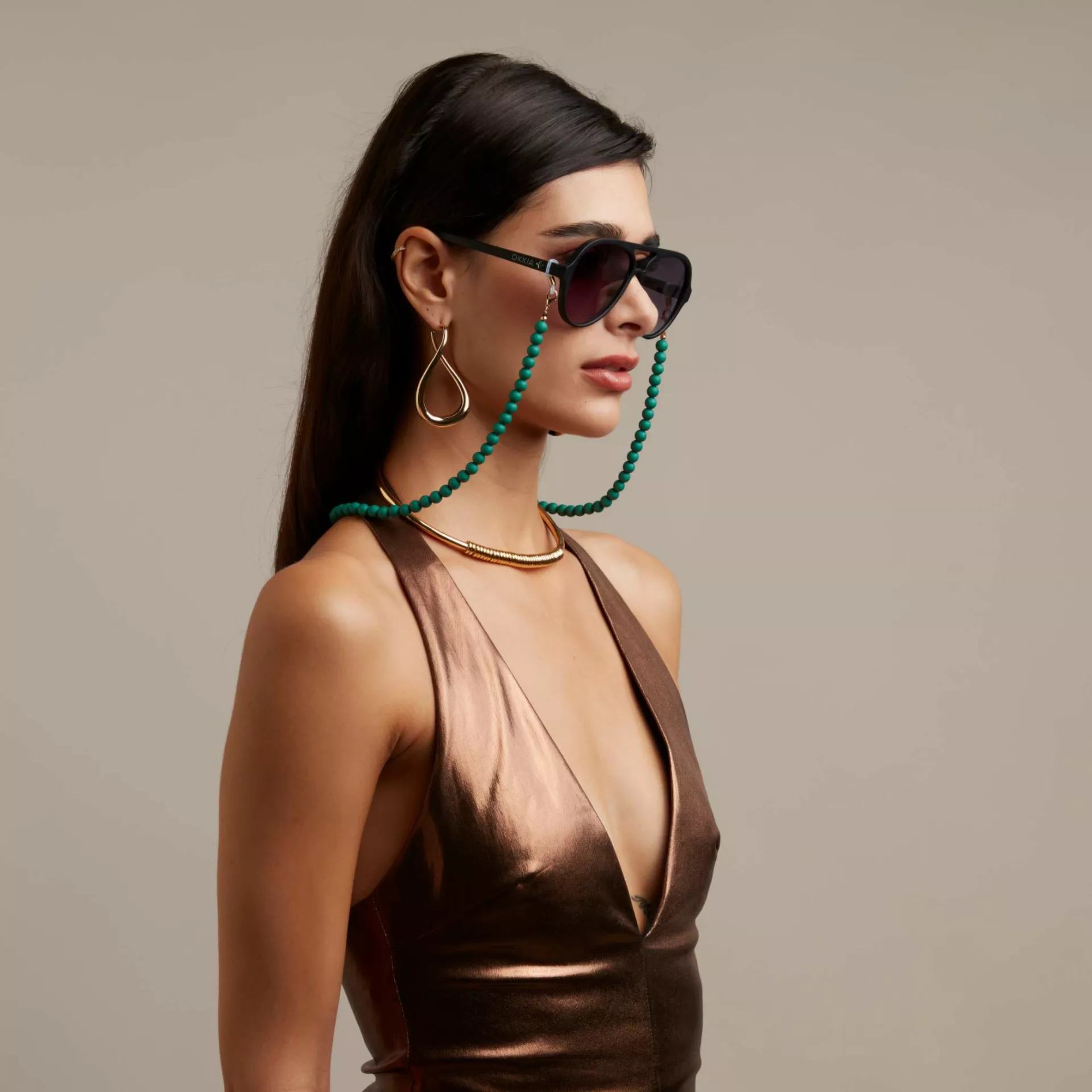 Okkia γυαλιά ηλίου Alessio - Black με Κόκκινο φακό