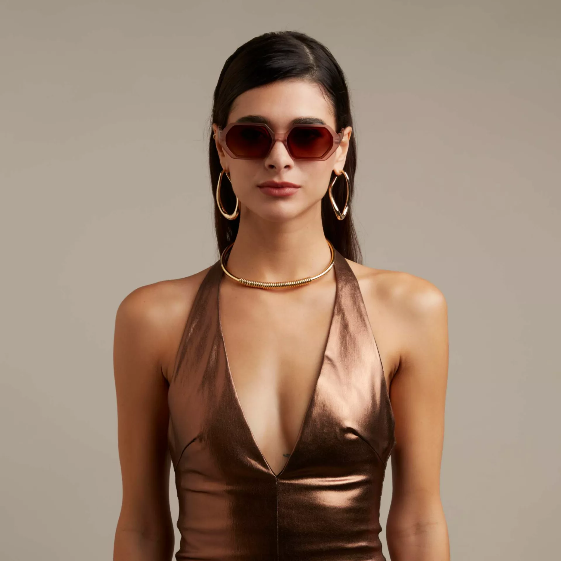 Okkia Γυναικεία γυαλιά ηλίου Andrea – Pink Havana