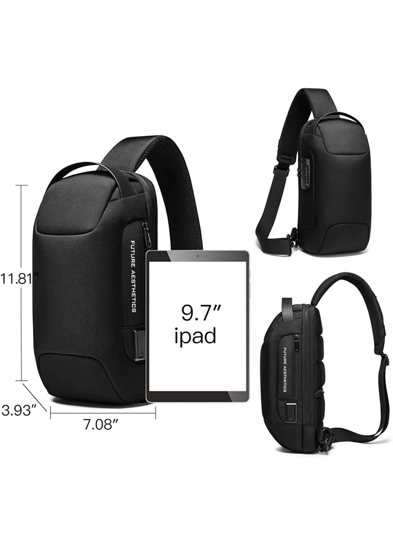 Τσαντάκι ώμου χιαστί crossbody Bange 22085 μαύρο