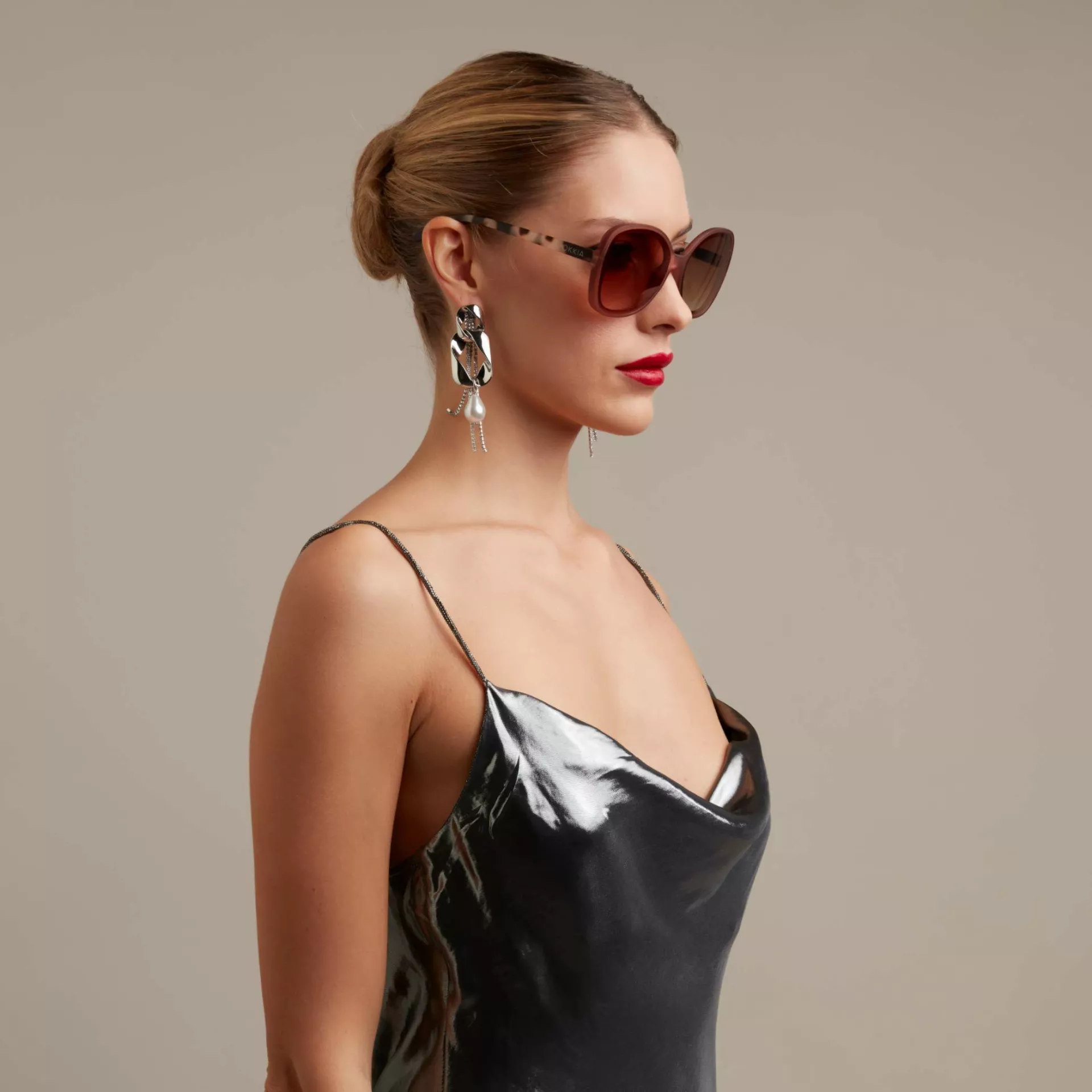 Okkia γυαλιά ηλίου Anna - Havana pink