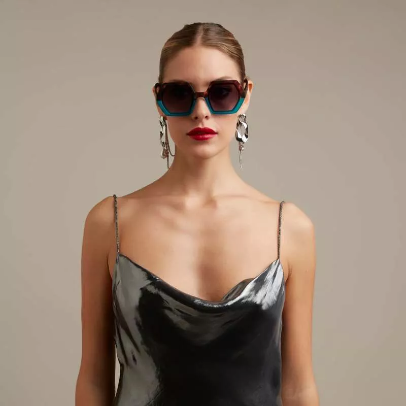 Okkia γυαλιά ηλίου Emma – Havana and blue