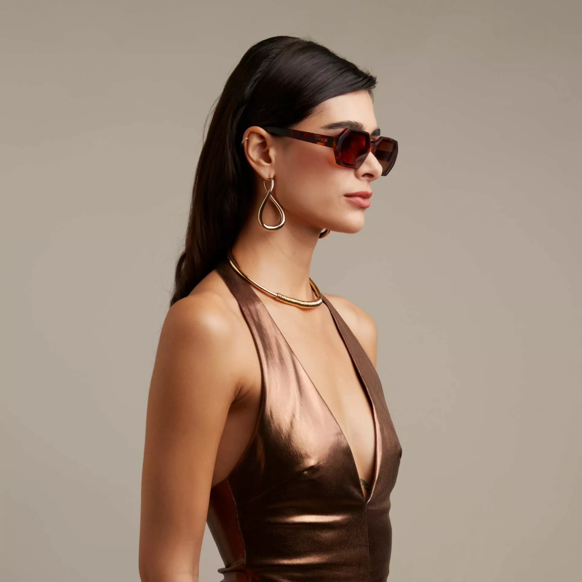 Okkia Γυναικεία γυαλιά Andrea – Classic Havana