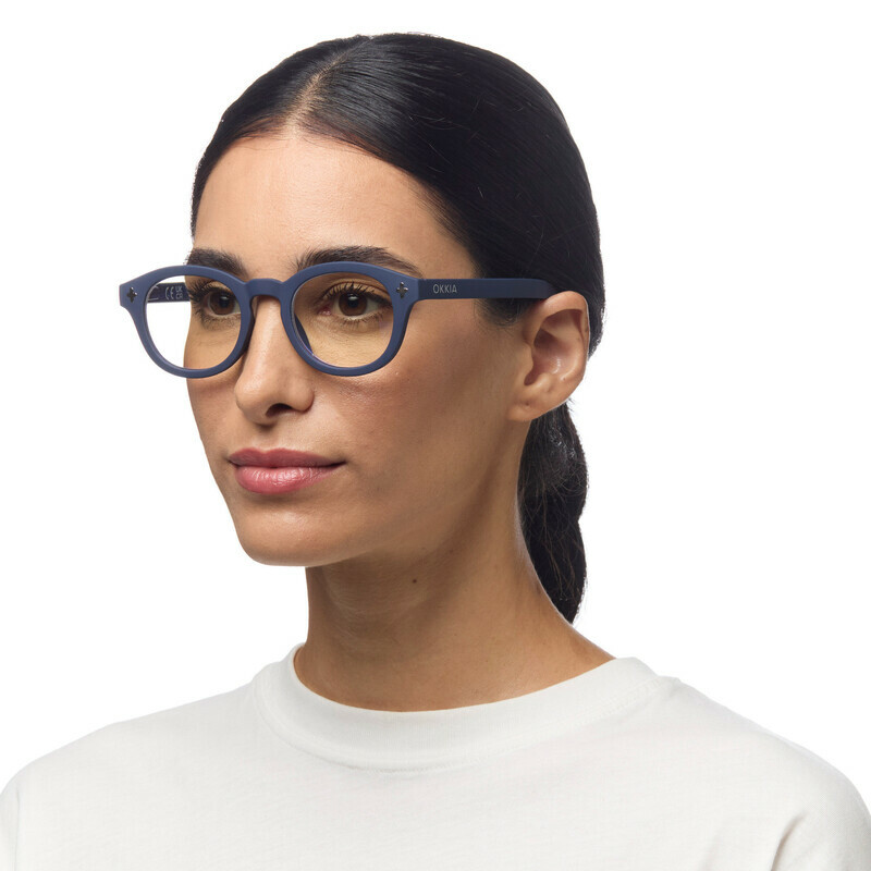 Okkia Milano blue light Reading Glasses blue light Midnight Blue