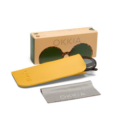 Okkia γυαλιά ηλίου Monica Round - Classic Havana Green Lens