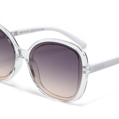 Okkia γυαλιά ηλίου Anna - Transparent White με Μαύρο Φακό