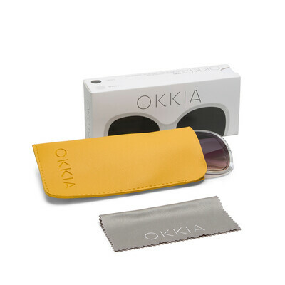 Okkia γυαλιά ηλίου Anna - Transparent White με Μαύρο Φακό