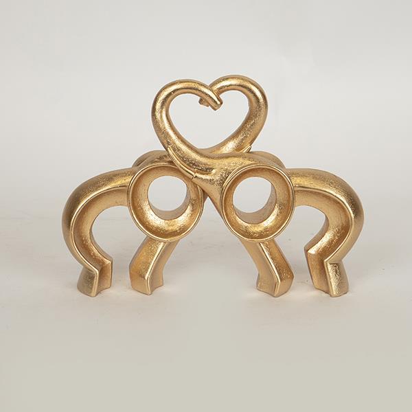 ΕΛΕΦΑΝΤΕΣ ΠΟΛΥΡΕΖΙΝ  ΧΡΥΣΟΣ 24.2×5.5×17.3cm
