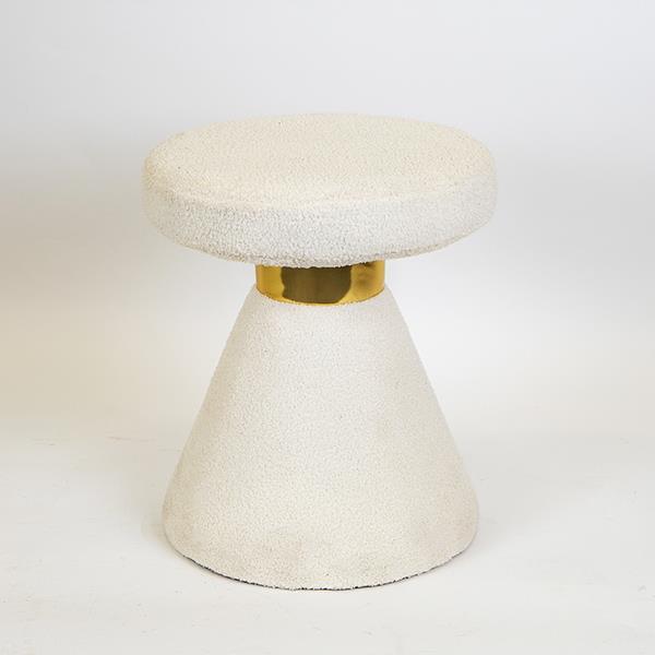 ΣΚΑΜΠΟ ΜΠΟΥΚΛΕ ΥΦΑΣΜΑ ΛΕΥΚΟ ΒΑΣΗ ΚΩΝΟΣ 42x42x49cm ΣΚΑΜΠΟ ΜΠΟΥΚΛΕ ΥΦΑΣΜΑ ΛΕΥΚΟ ΒΑΣΗ ΚΩΝΟΣ 42x42x49cm