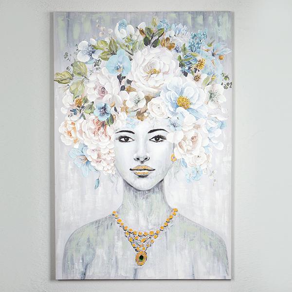 ΠΙΝΑΚΑΣ ΚΑΜΒΑΣ ΓΥΝΑΙΚΑ ΜΕ ΛΟΥΛΟΥΔΙΑ 80×3.5x120cm