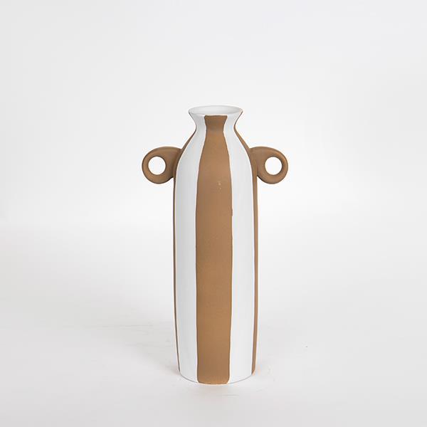 ΒΑΖΟ ΚΕΡΑΜΙΚΟ ΛΕΥΚΟ – ΚΑΦΕ 18.6x 10.2×31.8cm