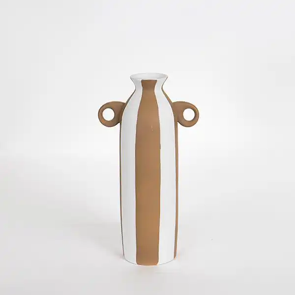 ΒΑΖΟ ΚΕΡΑΜΙΚΟ ΛΕΥΚΟ – ΚΑΦΕ 18.6x 10.2×31.8cm