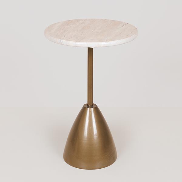 ΤΡΑΠΕΖΙ ΜΕΤΑΛΛΙΚΟ ΧΡΥΣΟ – ΛΕΥΚΟ  30x30x62cm