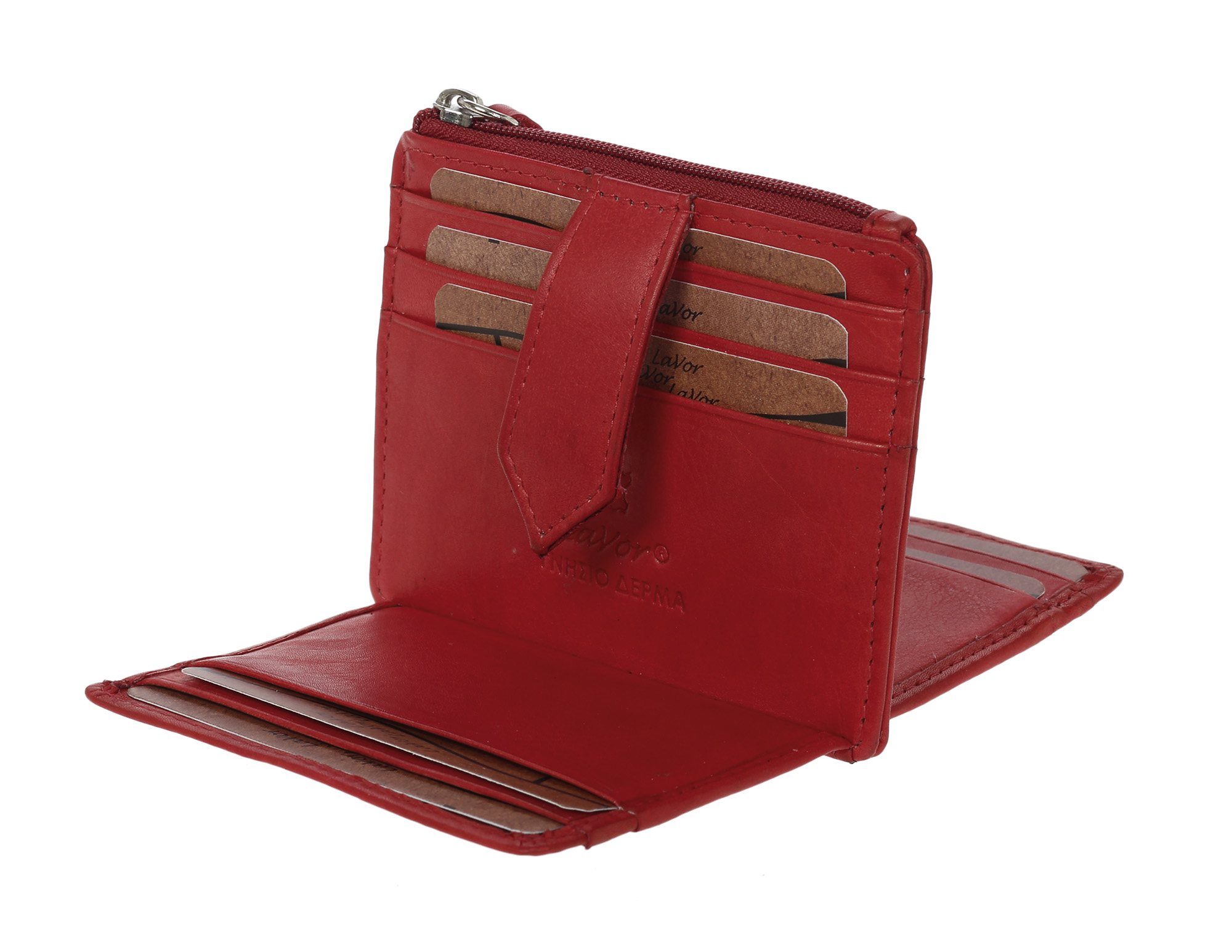Ανδρικό Δερμάτινο Πορτοφόλι Καρτών Lavor 3215 Κόκκινο Ανδρικό Δερμάτινο Πορτοφόλι Καρτών Lavor 3215 Κόκκινο