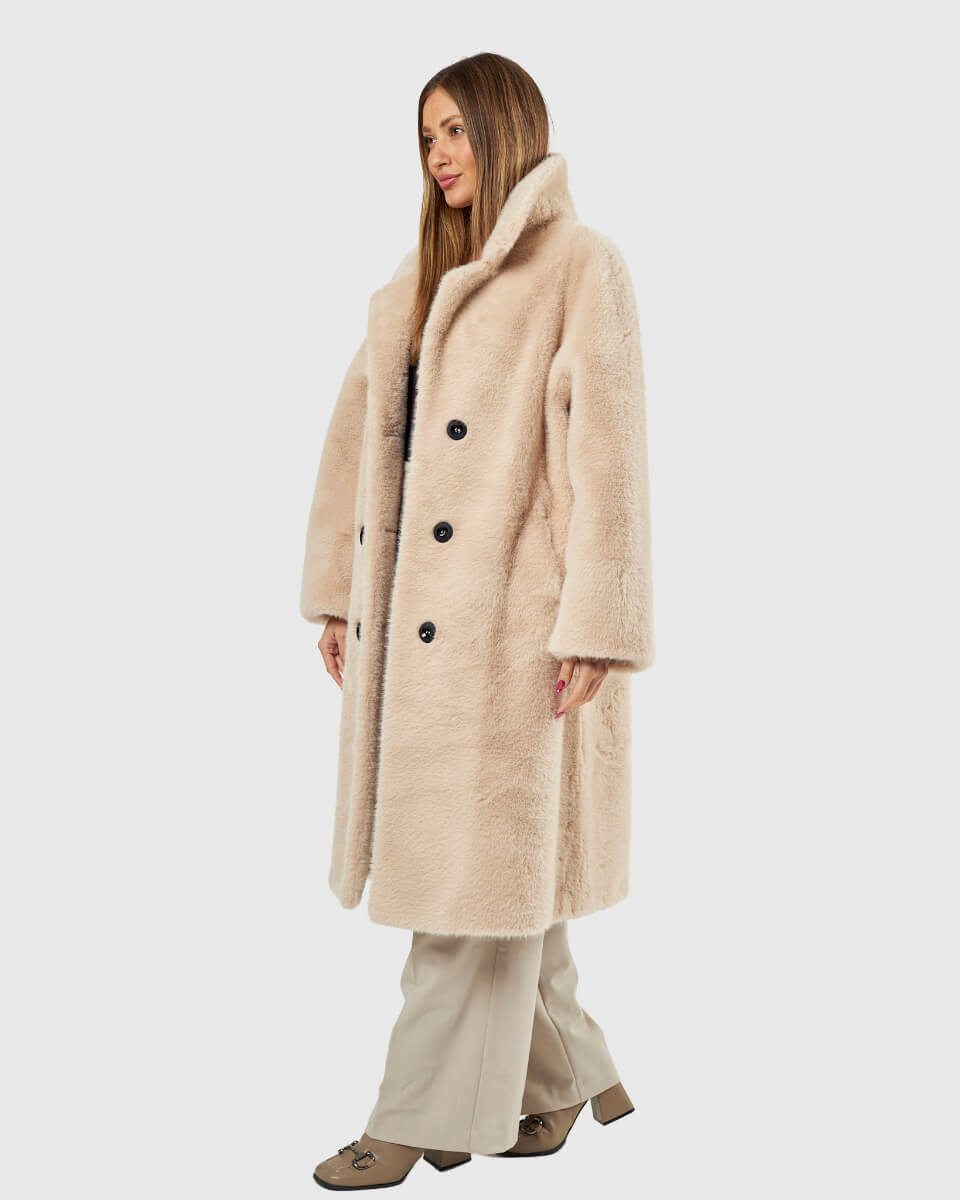 VERDE ΓΥΝΑΙΚΕΙΟ ΓΟΥΝΙΝΟ ΠΑΛΤΟ 33-0000721 ΕΚΡΟΥ