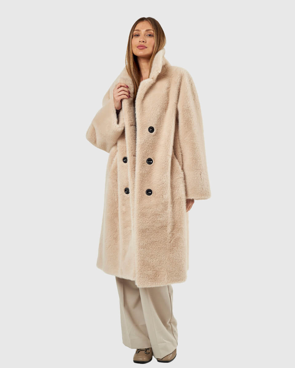 VERDE ΓΥΝΑΙΚΕΙΟ ΓΟΥΝΙΝΟ ΠΑΛΤΟ 33-0000721 ΕΚΡΟΥ