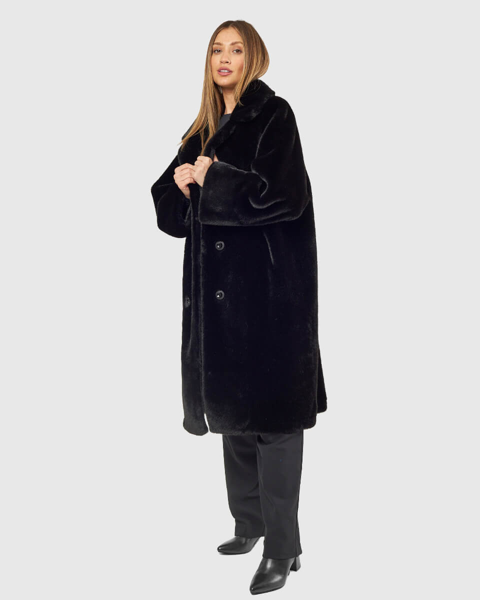 VERDE ΓΥΝΑΙΚΕΙΟ ΓΟΥΝΙΝΟ ΠΑΛΤΟ 33-0000721 ΜΑΥΡΟ