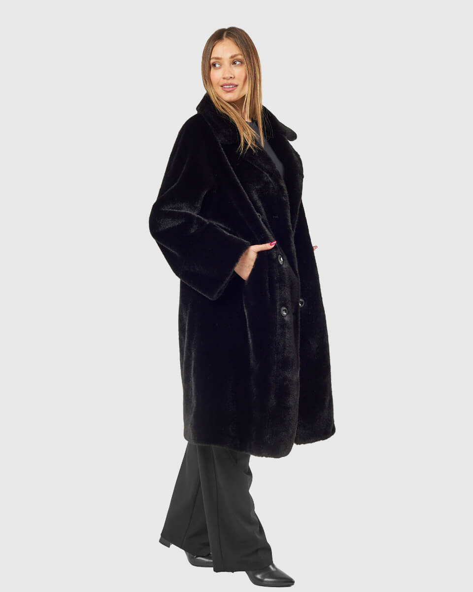 VERDE ΓΥΝΑΙΚΕΙΟ ΓΟΥΝΙΝΟ ΠΑΛΤΟ 33-0000721 ΜΑΥΡΟ