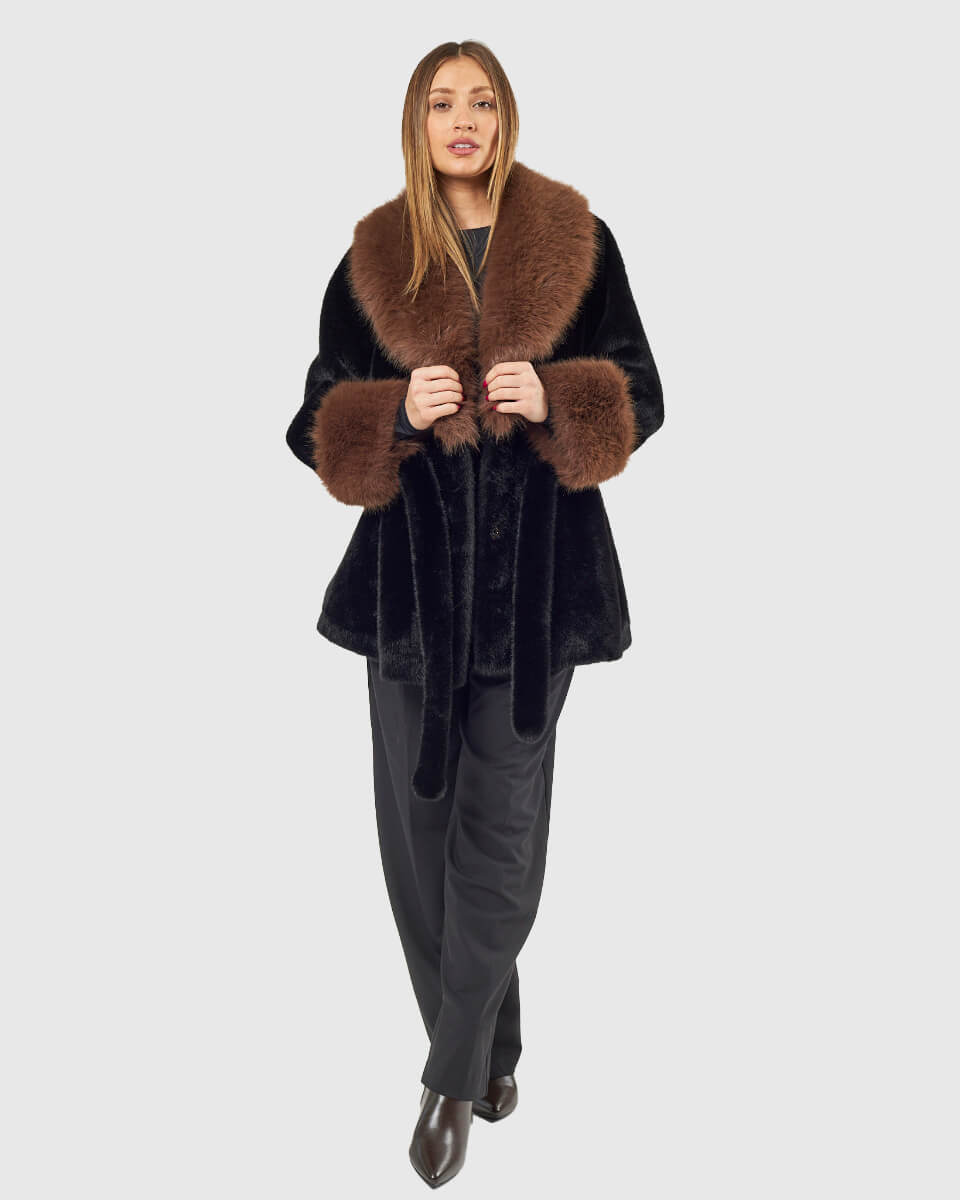 VERDE ΓΥΝΑΙΚΕΙΟ ΓΟΥΝΙΝΟ ΠΑΛΤΟ 33-0000723 ΜΑΥΡΟ