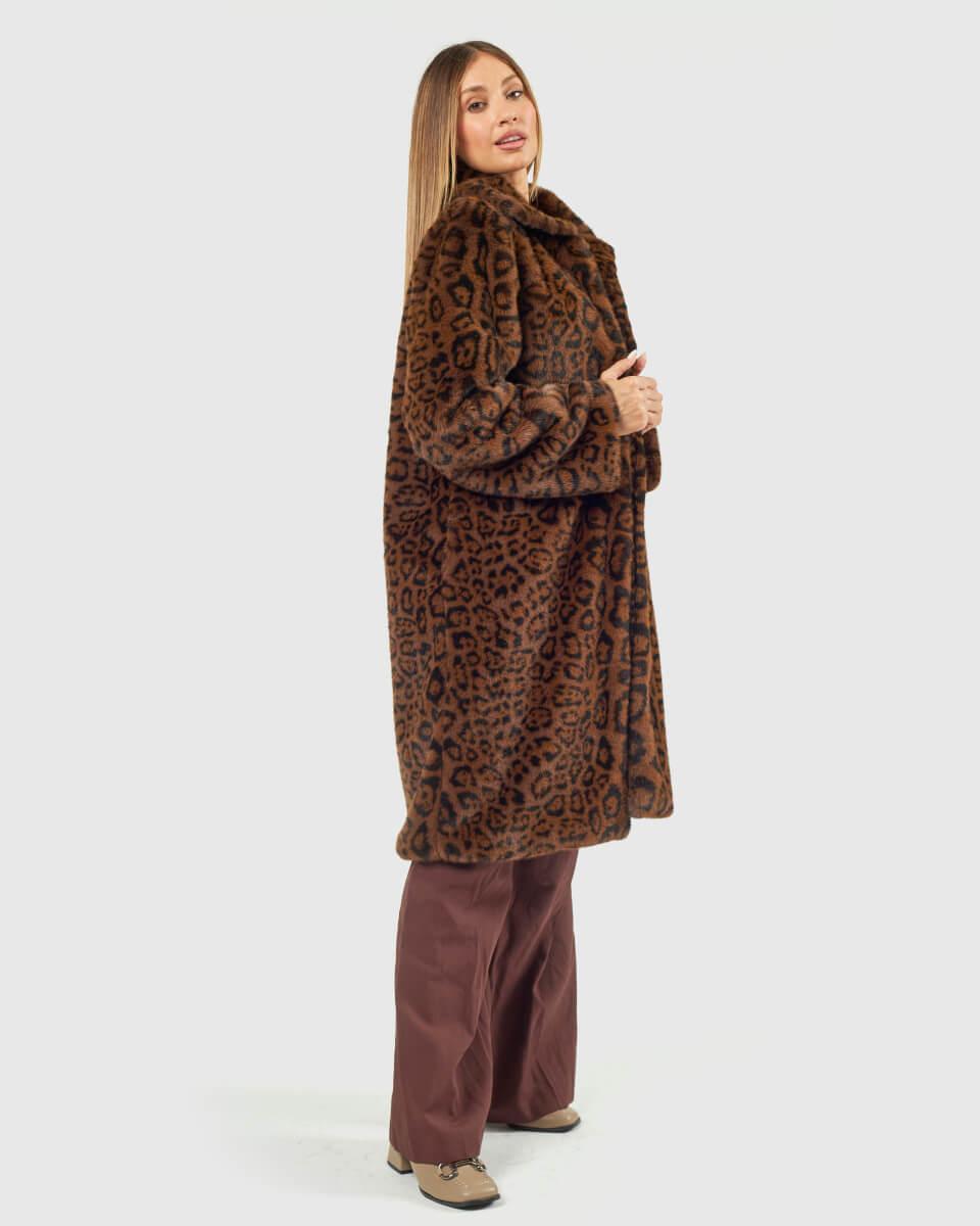 VERDE ΓΥΝΑΙΚΕΙΟ ΓΟΥΝΙΝΟ ΠΑΛΤΟ 33-0000729 ANIMAL PRINT